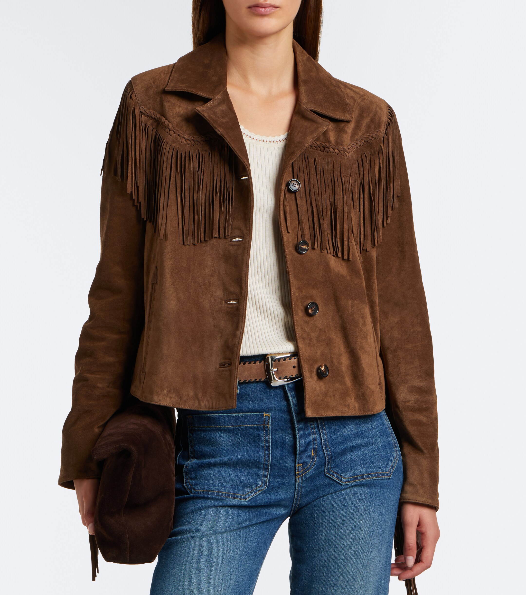 Nili Lotan Nili Lotan Eloi fringed suede jacket