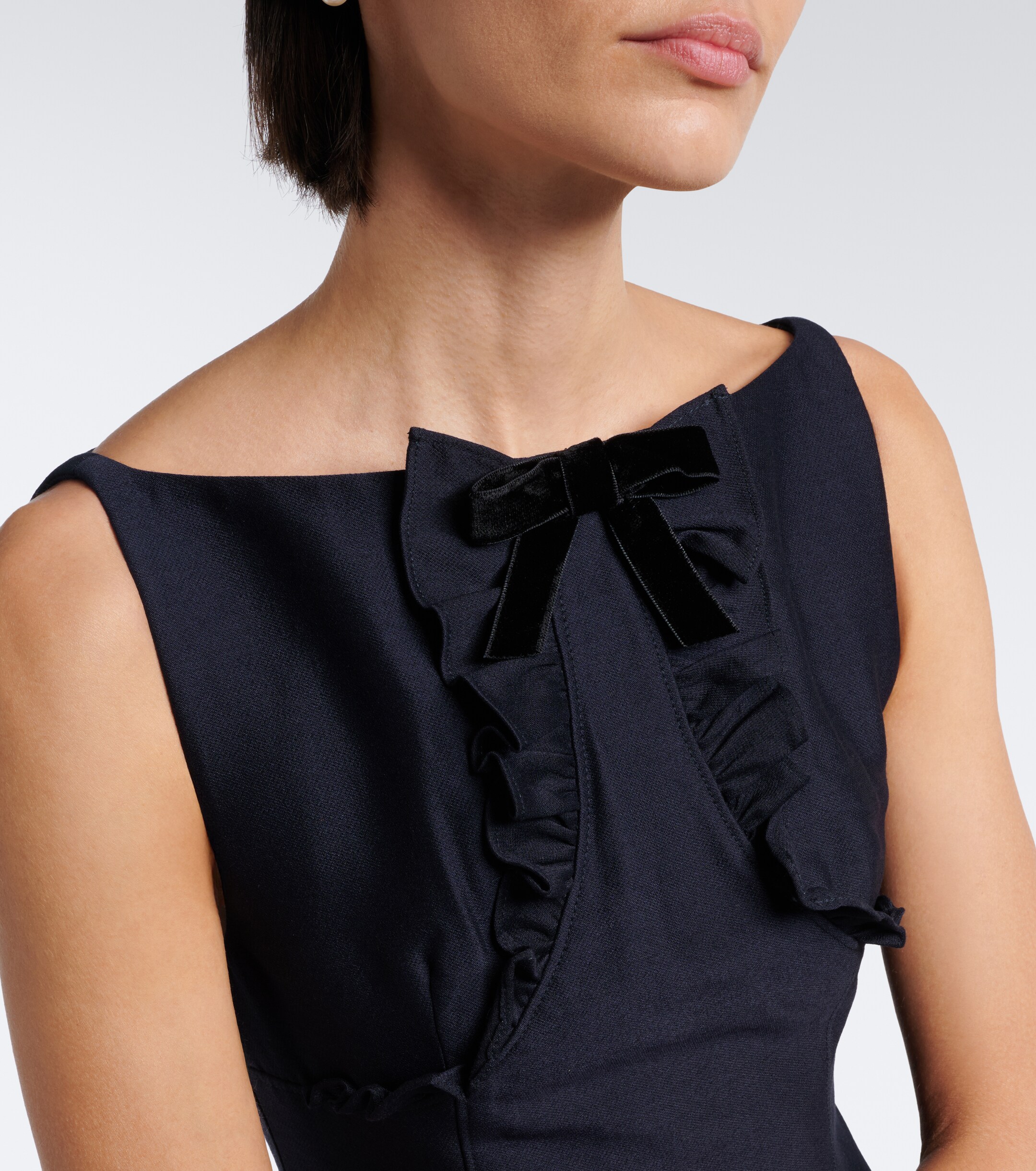 SHUSHU/TONG Shushu/Tong Bow-detail ruffled minidress