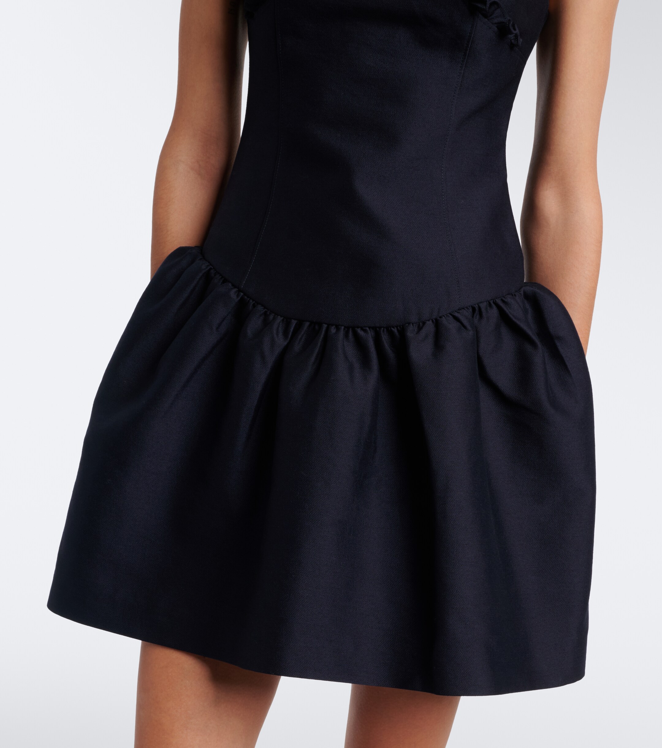 SHUSHU/TONG Shushu/Tong Bow-detail ruffled minidress