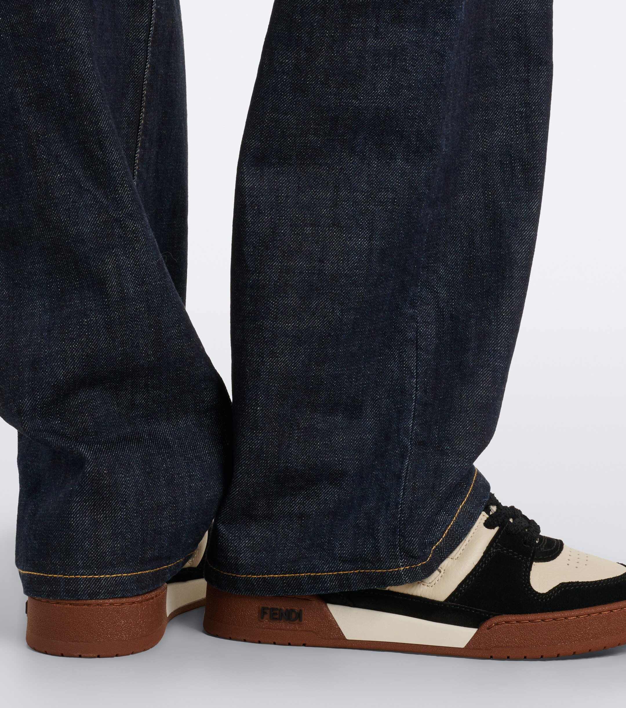 Fendi Fendi Fendi Match leather sneakers