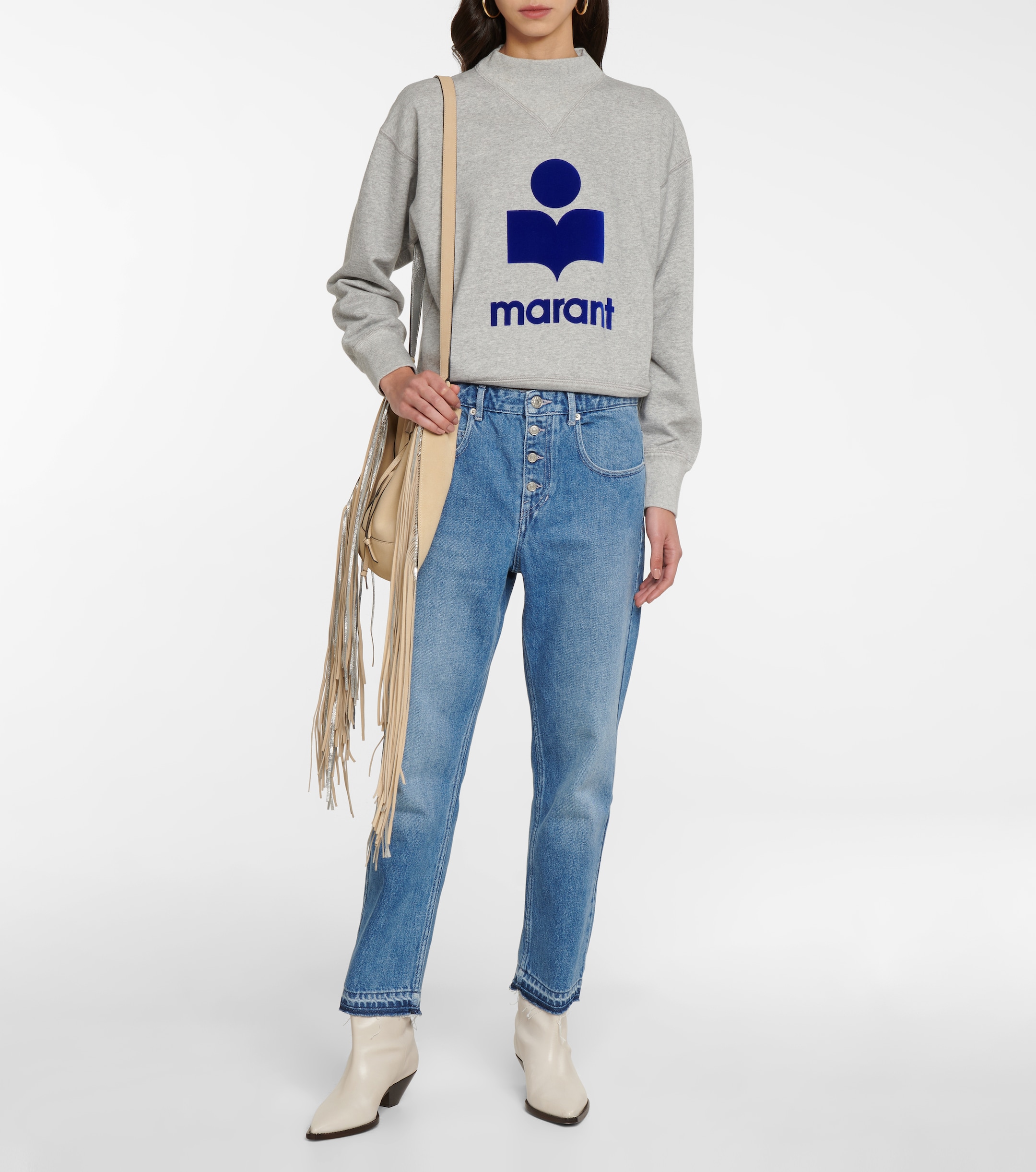 Marant Étoile Belden high-rise cropped jeans