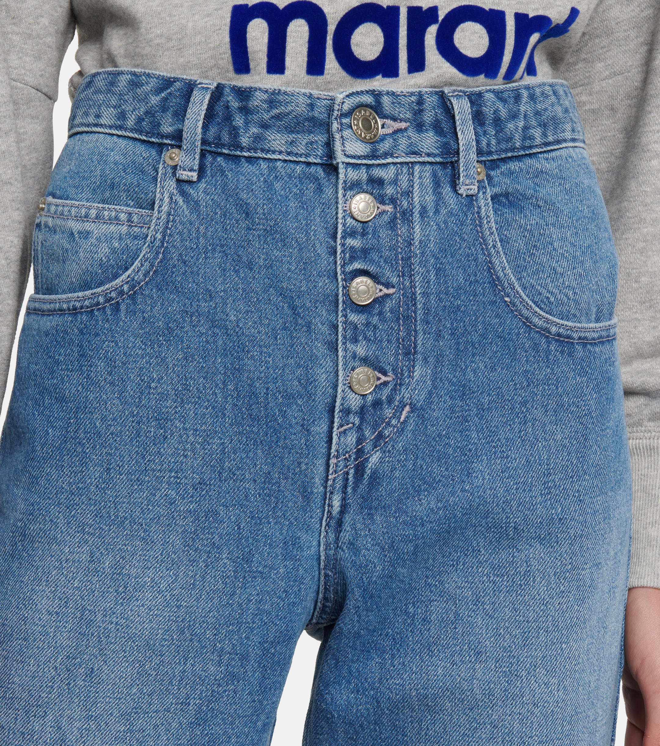 Marant Étoile Belden high-rise cropped jeans