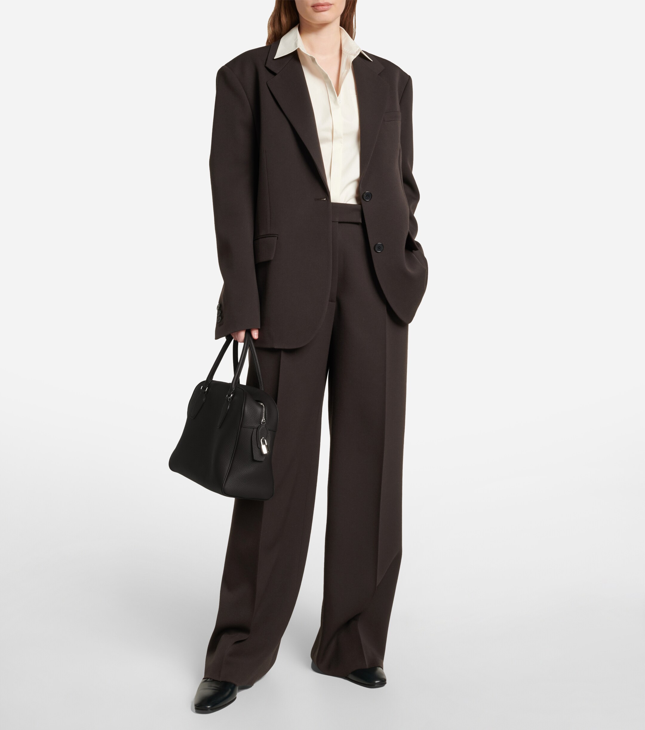 The Row India 12 leather tote bag