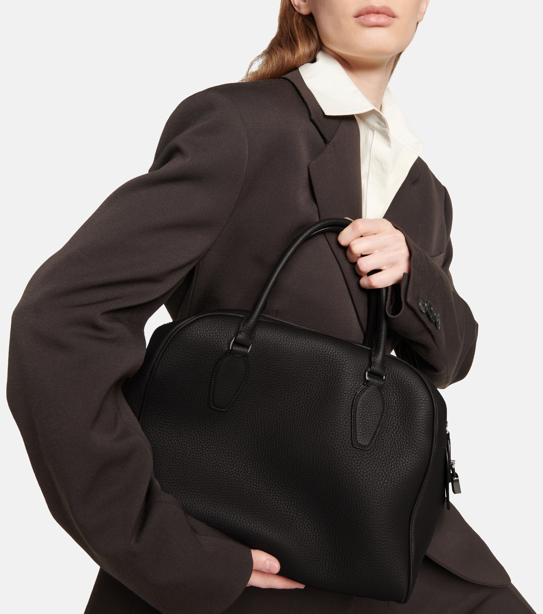 The Row India 12 leather tote bag