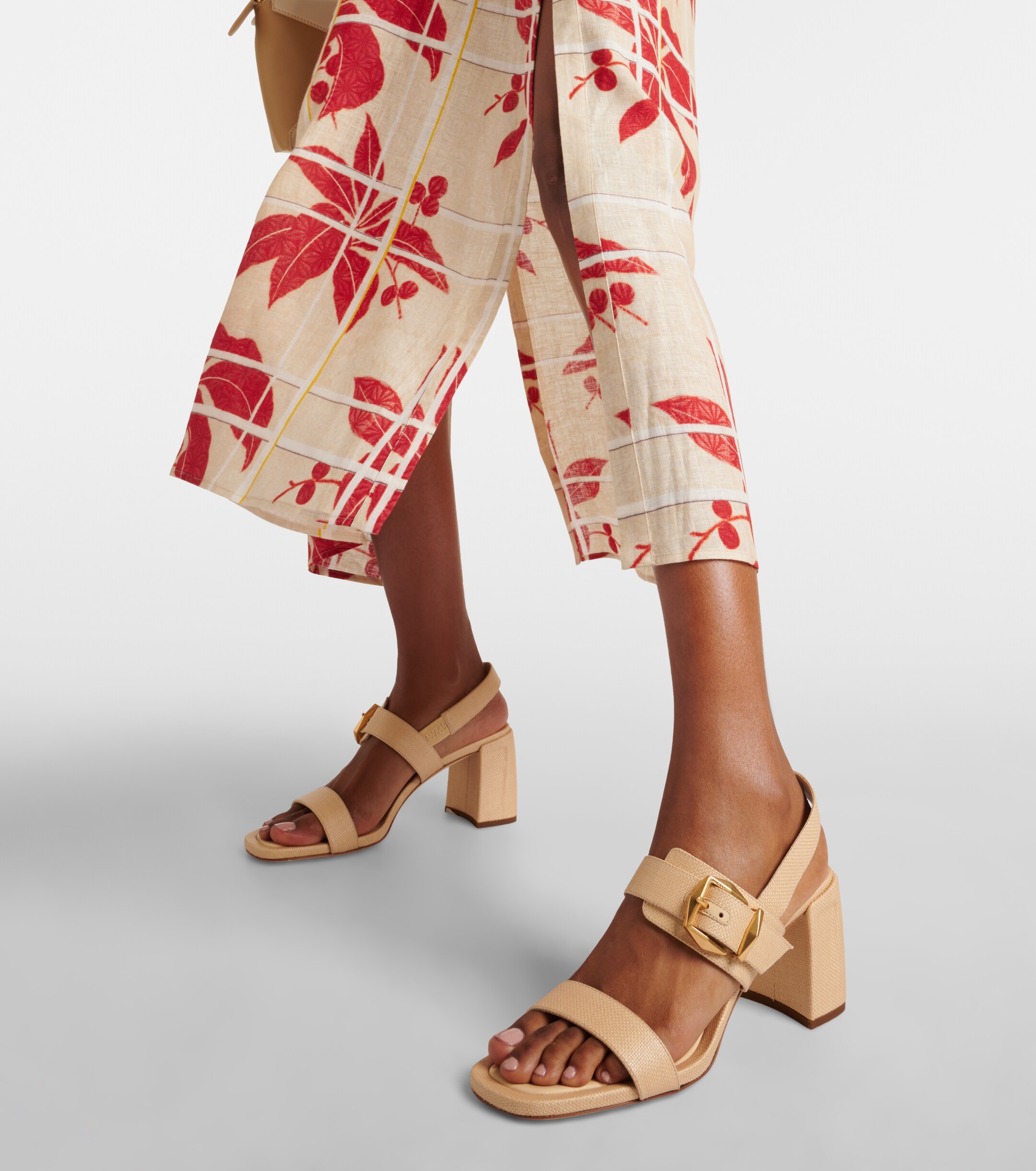 JIMMY CHOO Hawke 70 canvas sandals thumbnail