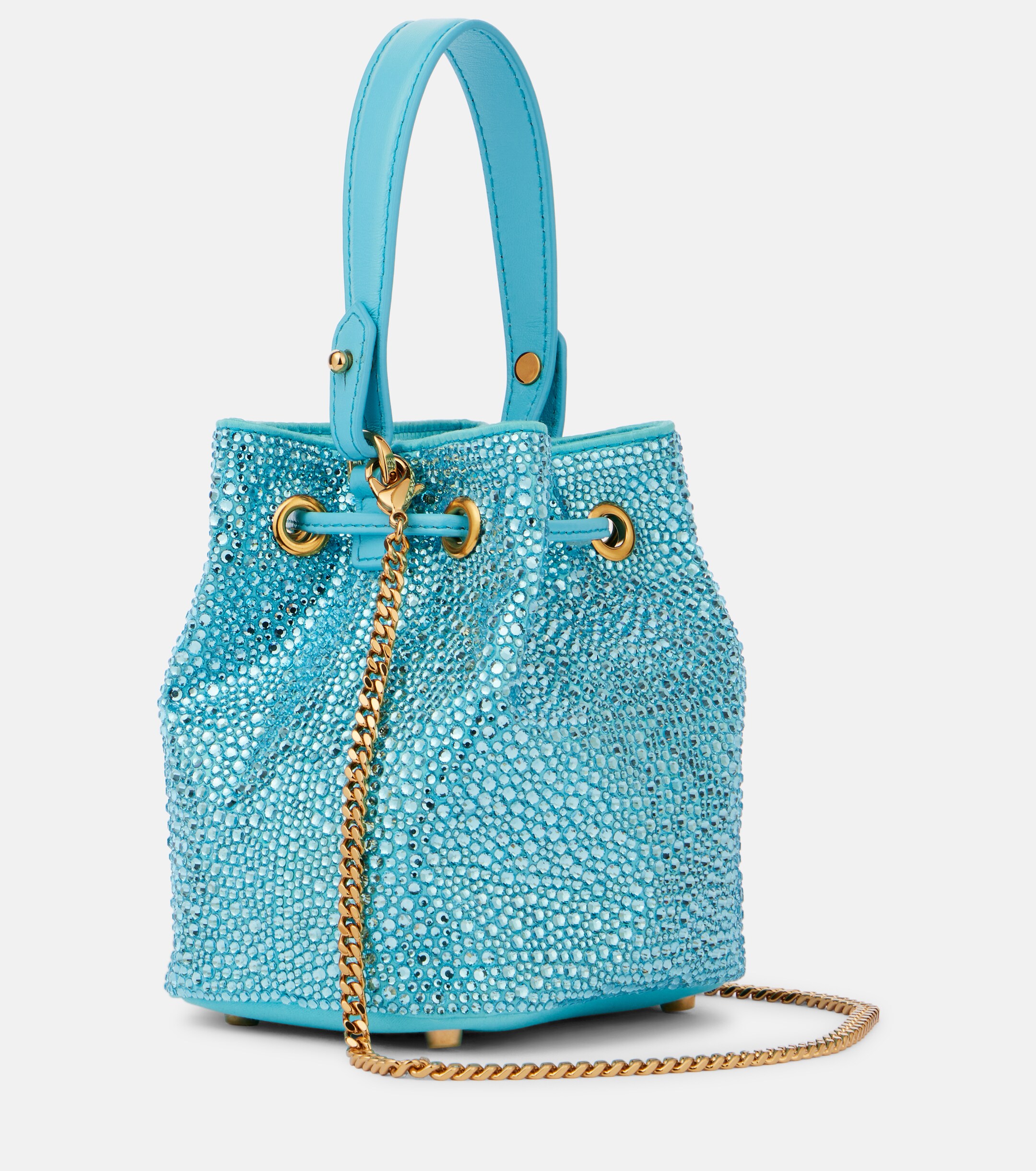 Versace La Medusa Medium embellished bucket bag