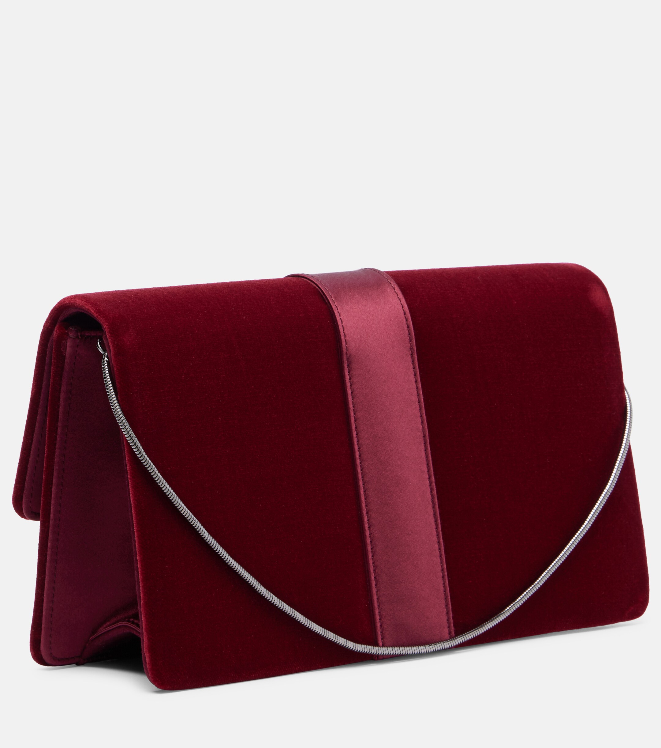 MANOLO BLAHNIK Capri embellished velvet clutch
