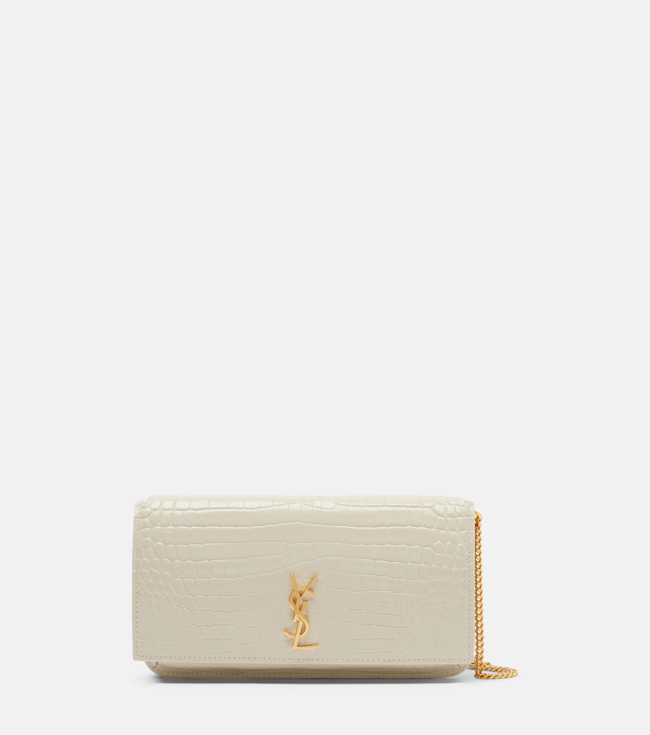 Saint Laurent Saint Laurent Cassandre Mini leather phone pouch