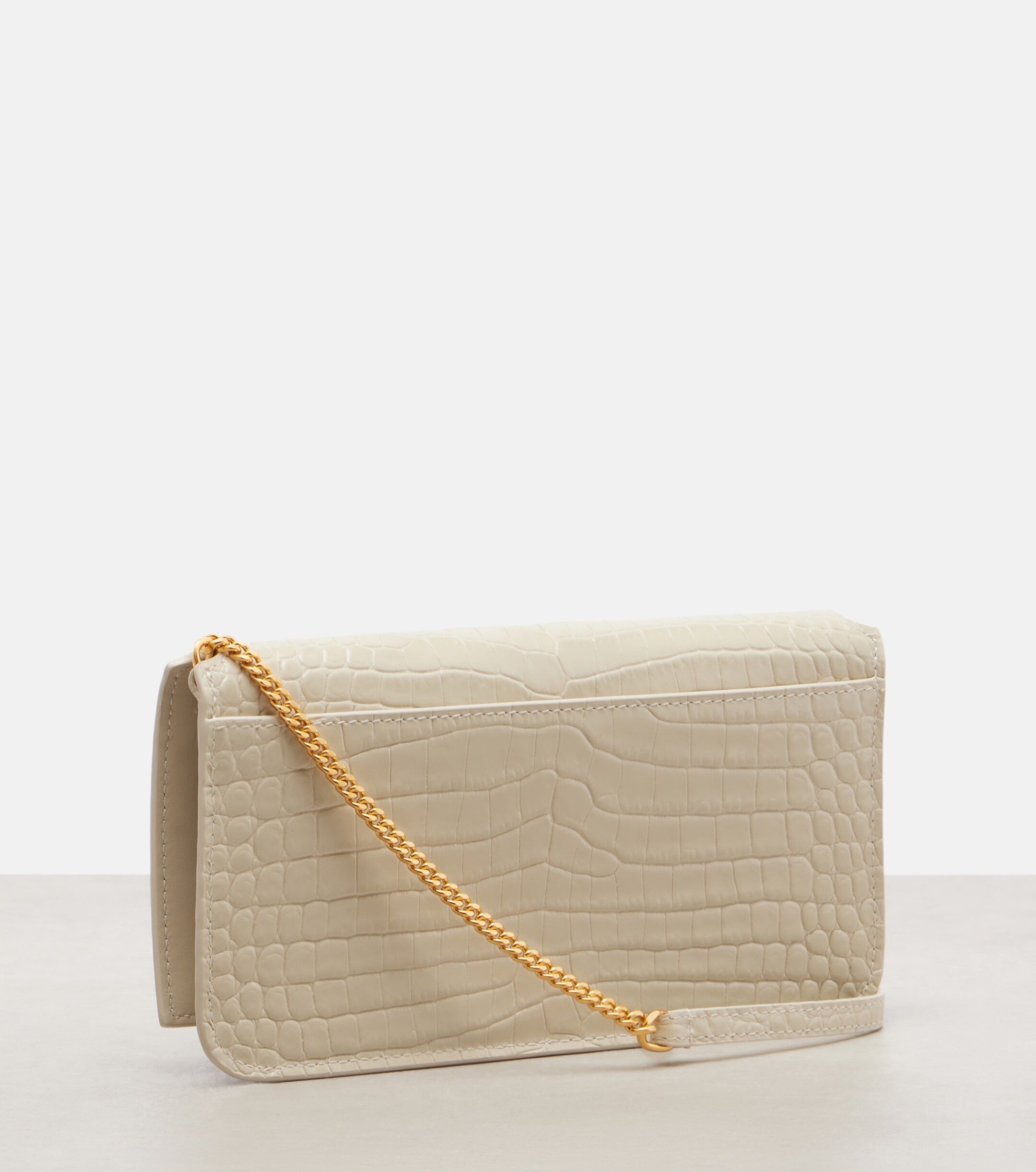 Saint Laurent Saint Laurent Cassandre Mini leather phone pouch