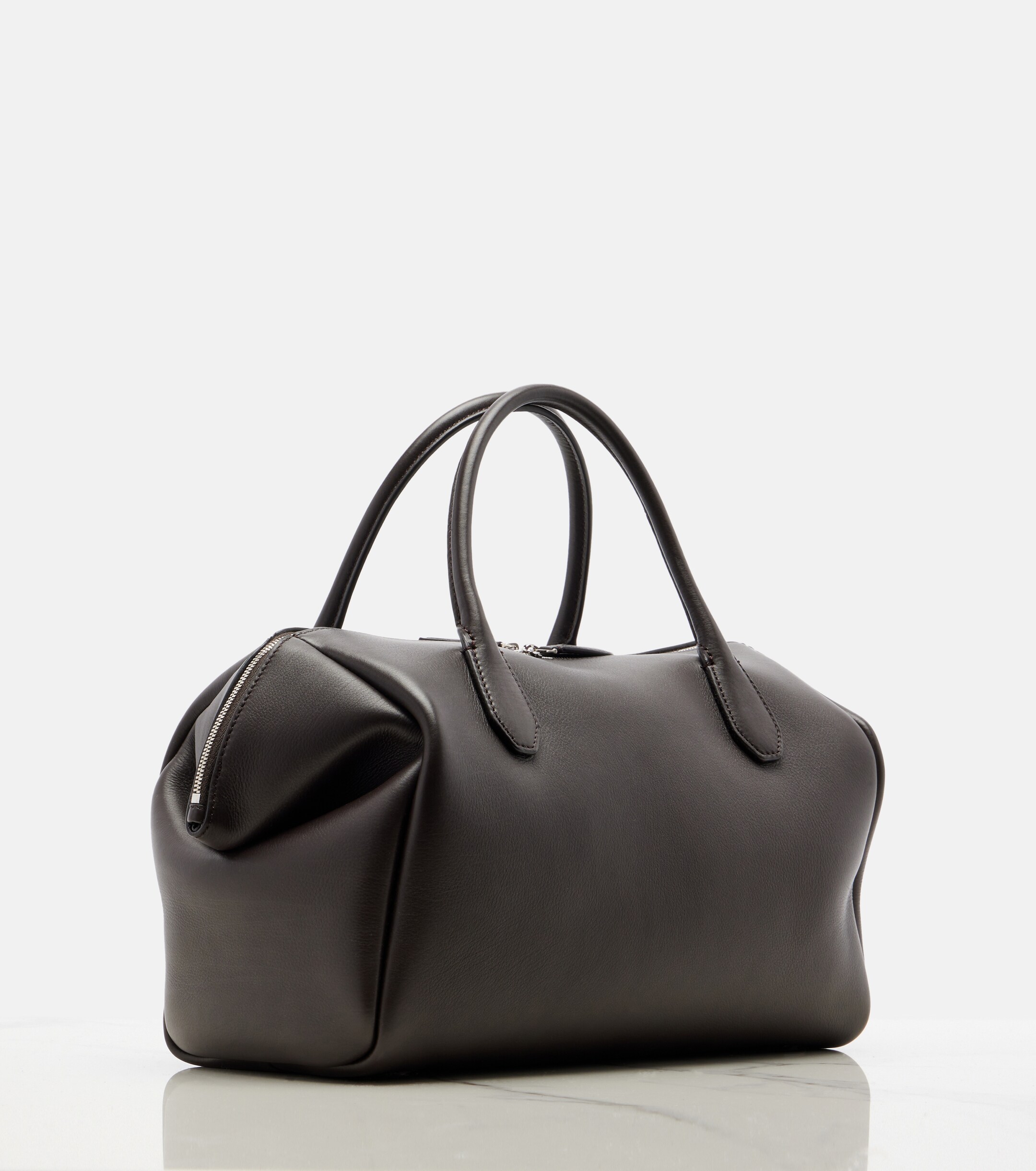 The Row Faye leather bowling bag