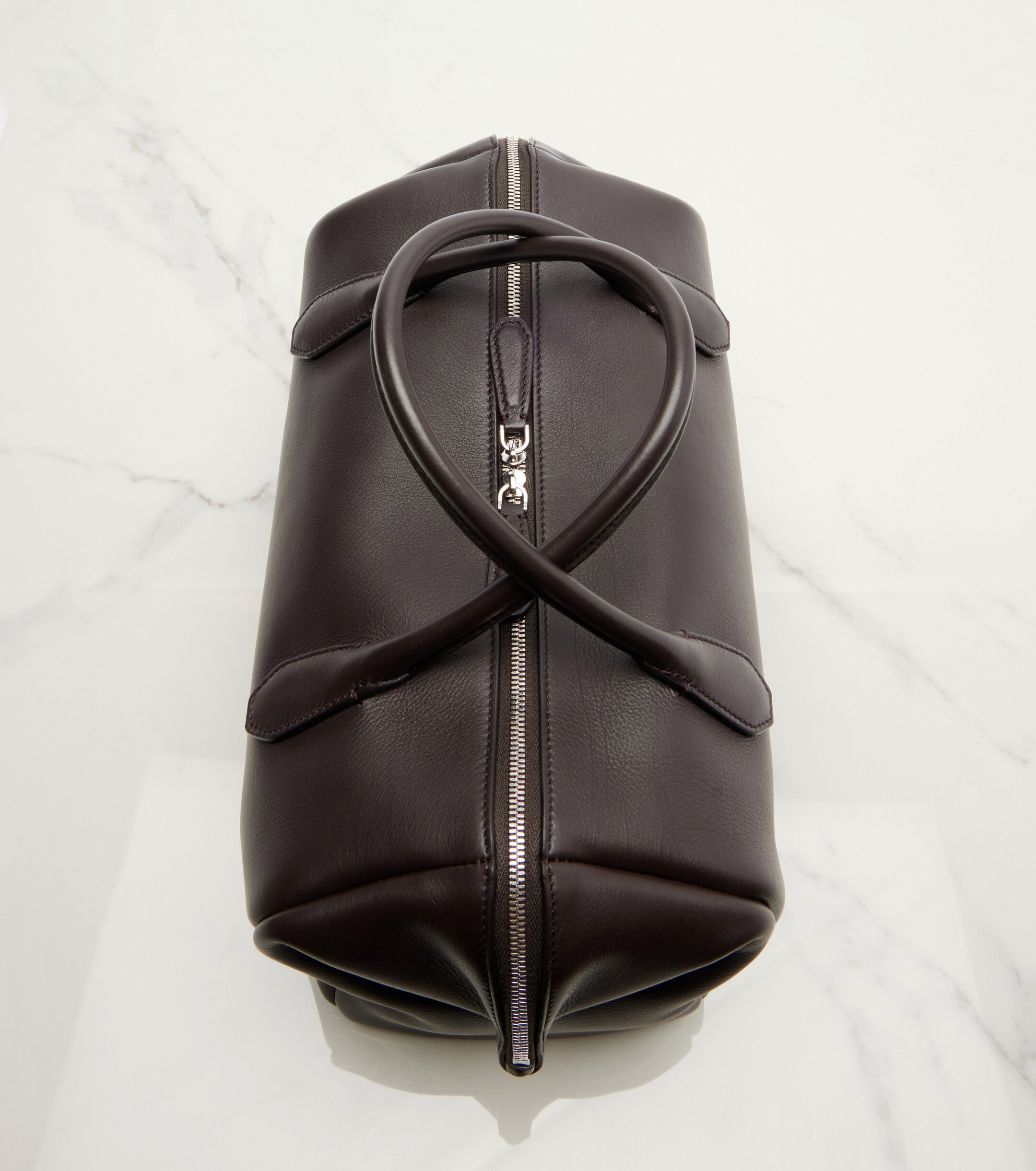 The Row Faye leather bowling bag
