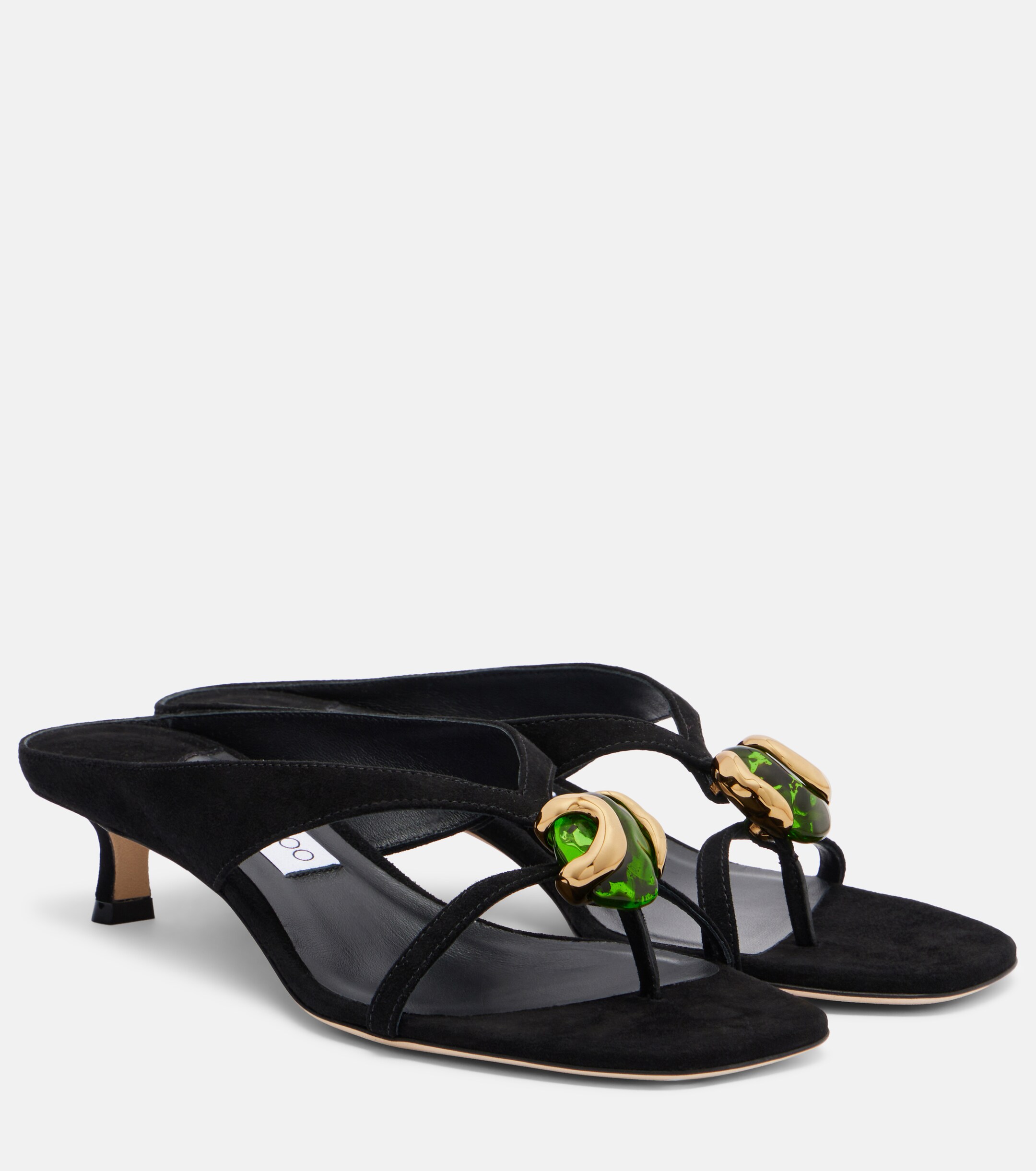 JIMMY CHOO Jimmy Choo Emeri Stone suede thong sandals