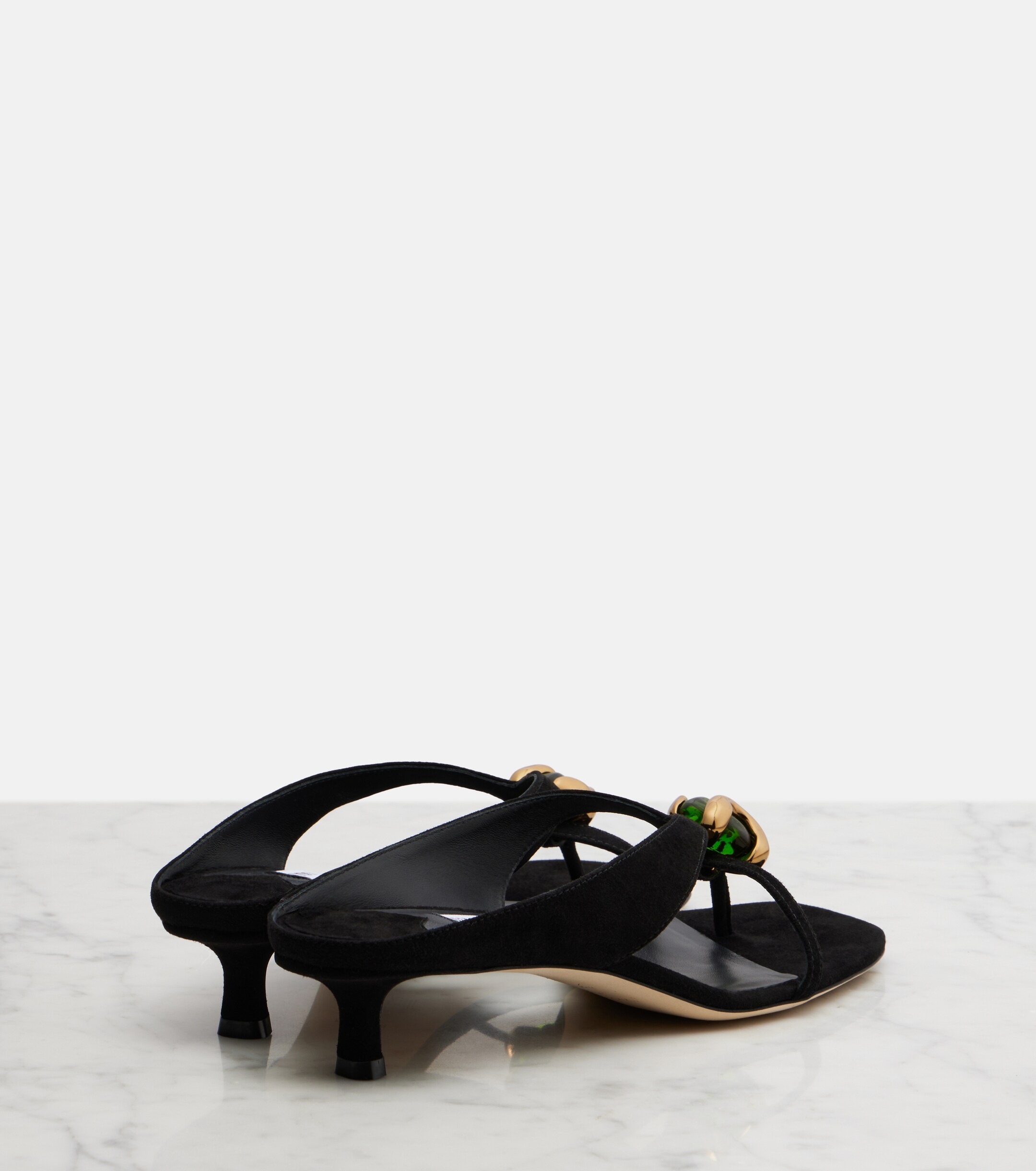 JIMMY CHOO Jimmy Choo Emeri Stone suede thong sandals