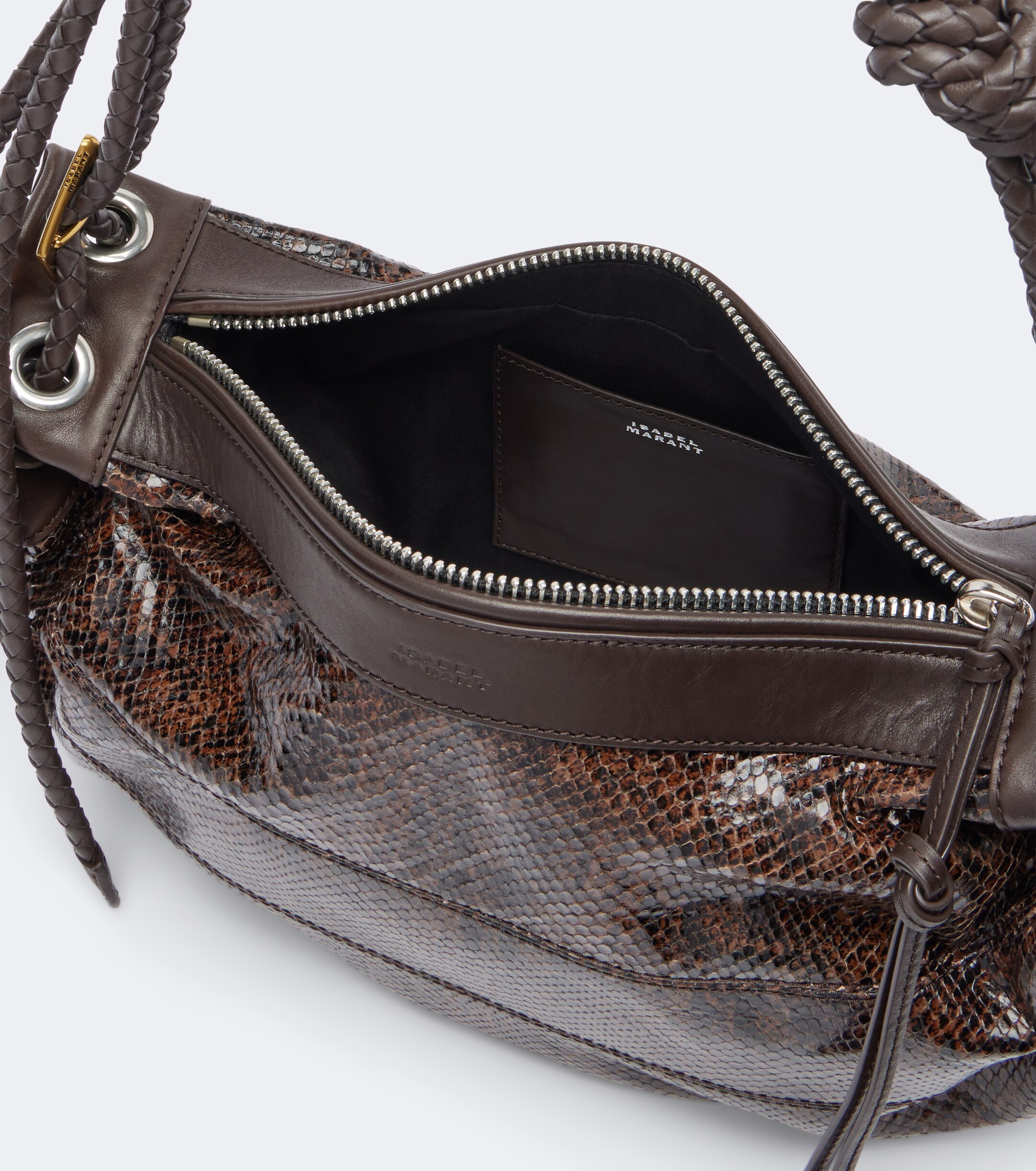 Isabel Marant Maia Medium snake-effect leather shoulder bag