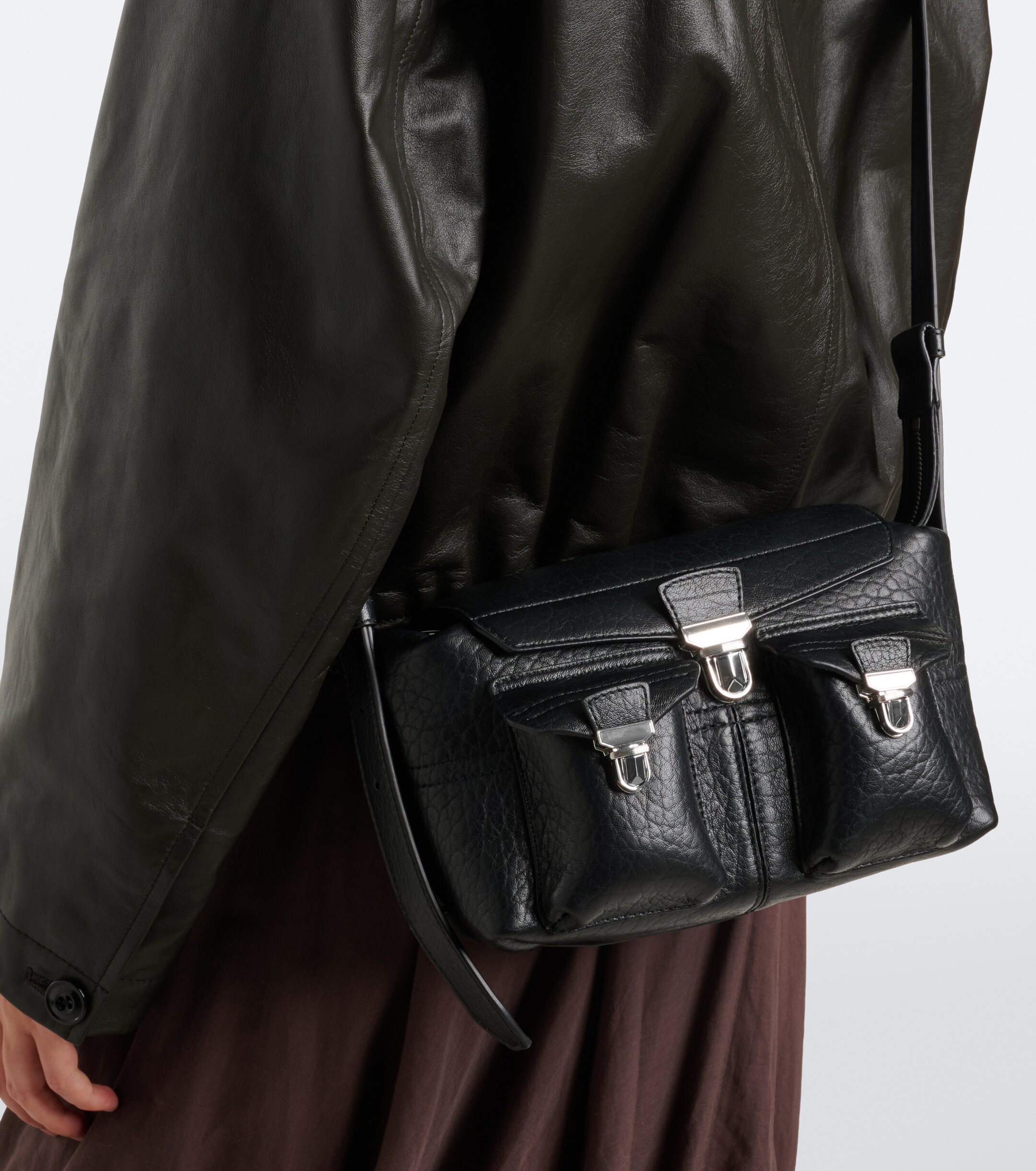 Lemaire Gear leather shoulder bag