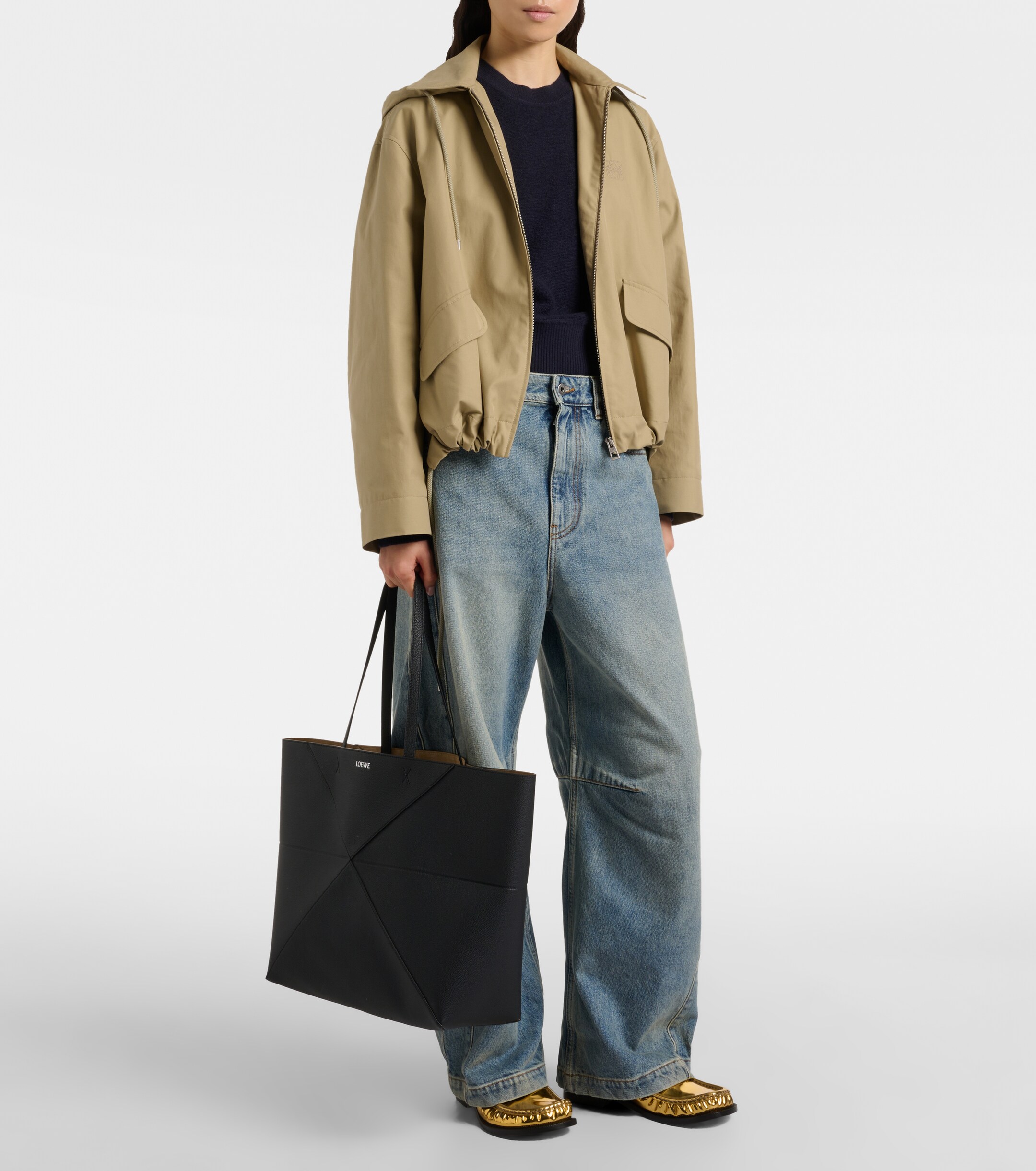 Loewe Puzzle Fold Large leather tote bag