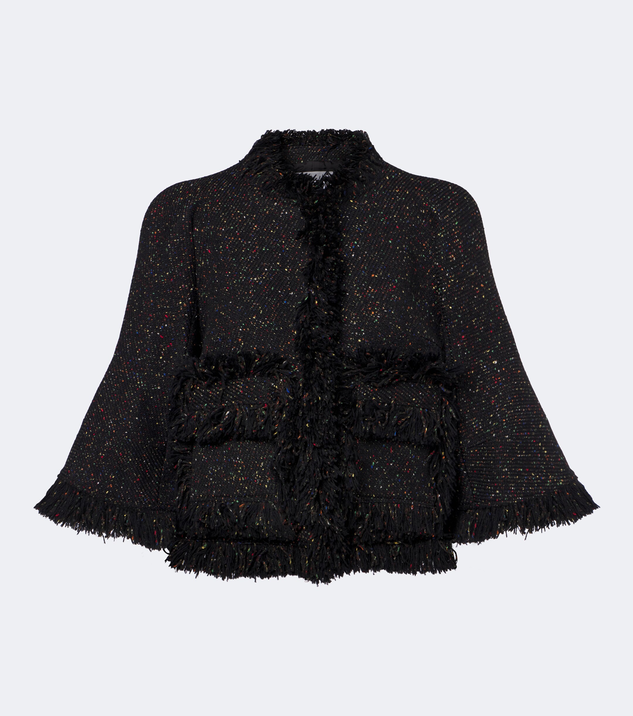 Sacai Sacai Fringed wool-blend jacket