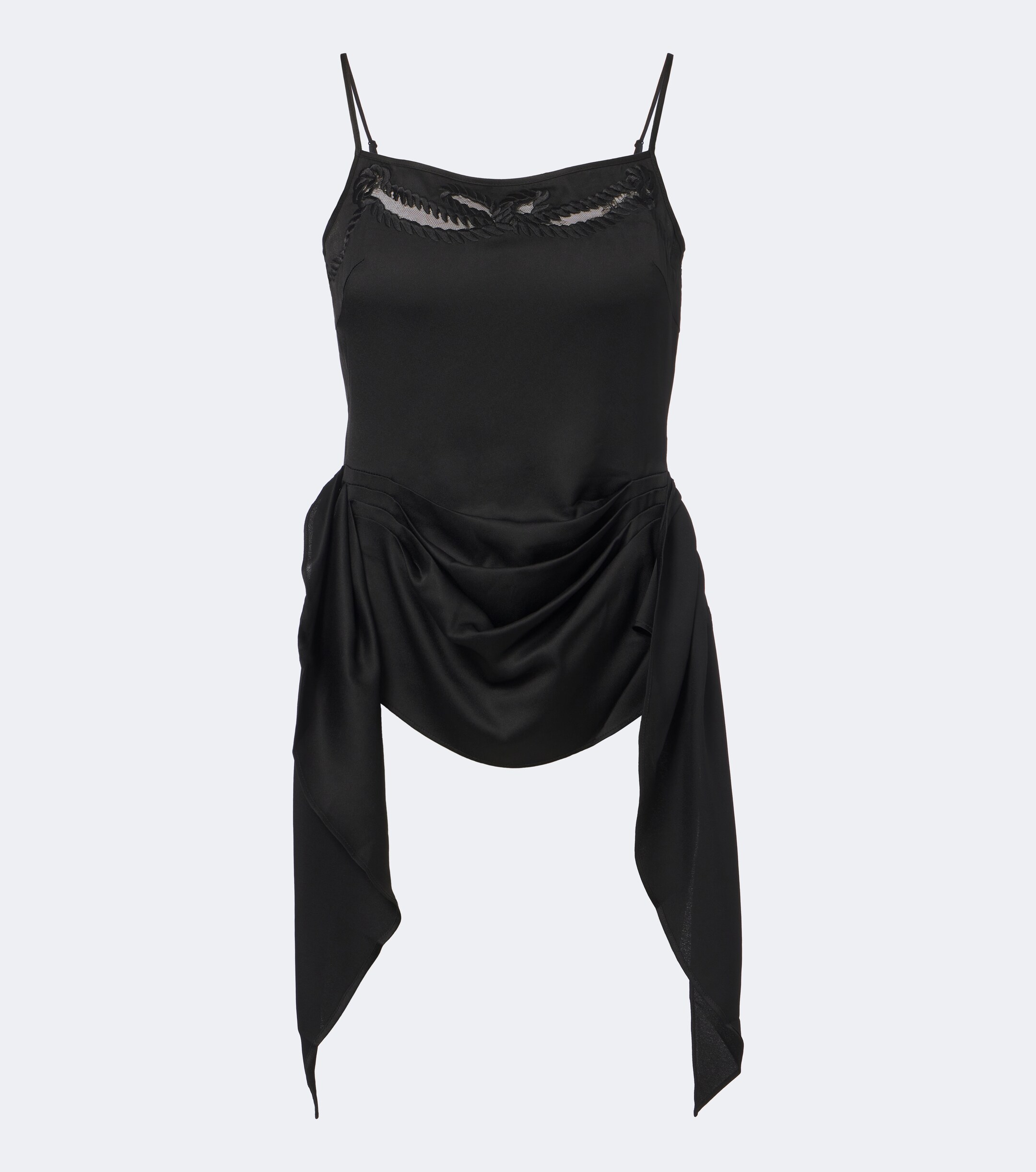Jacques Wei Jacques Wei Embroidered draped satin camisole