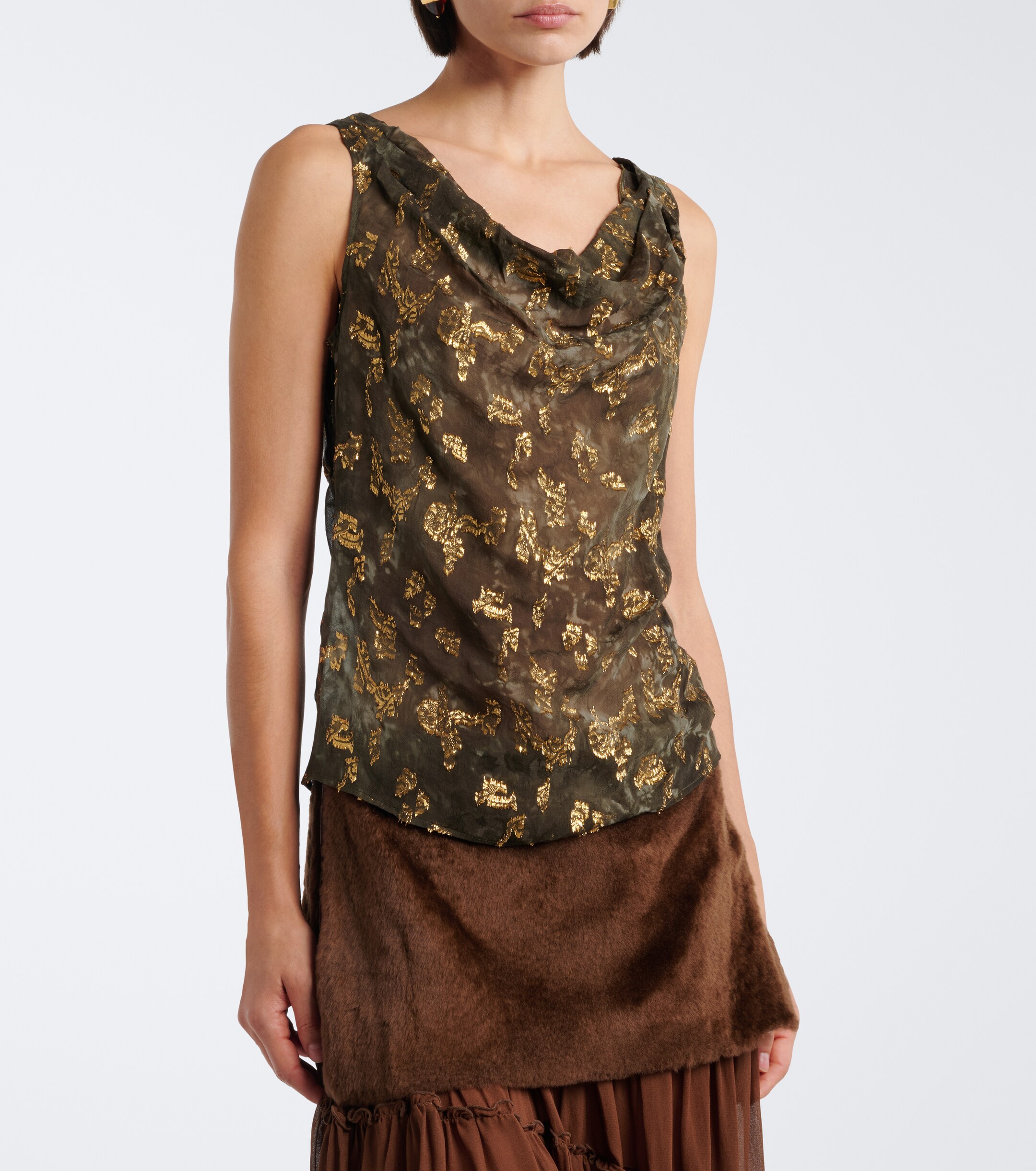 Jacques Wei Jacques Wei Embellished silk-blend top