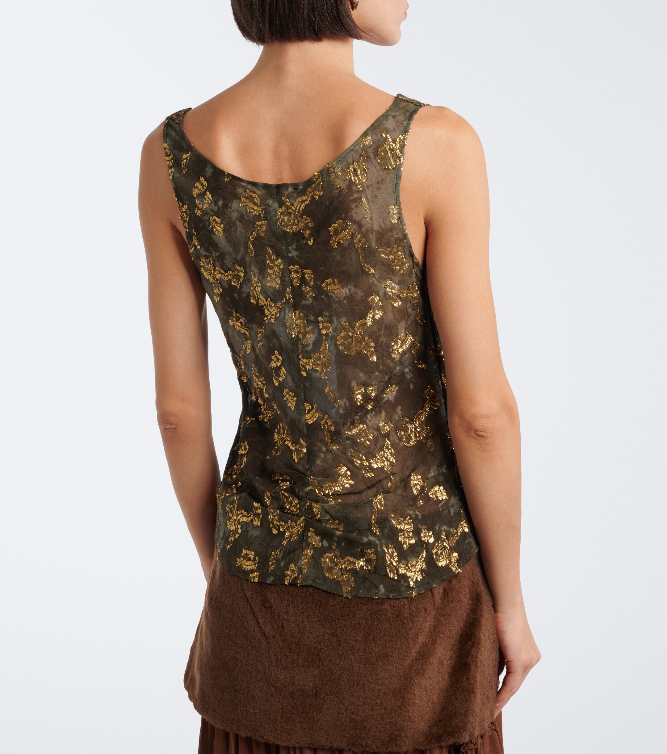 Jacques Wei Jacques Wei Embellished silk-blend top