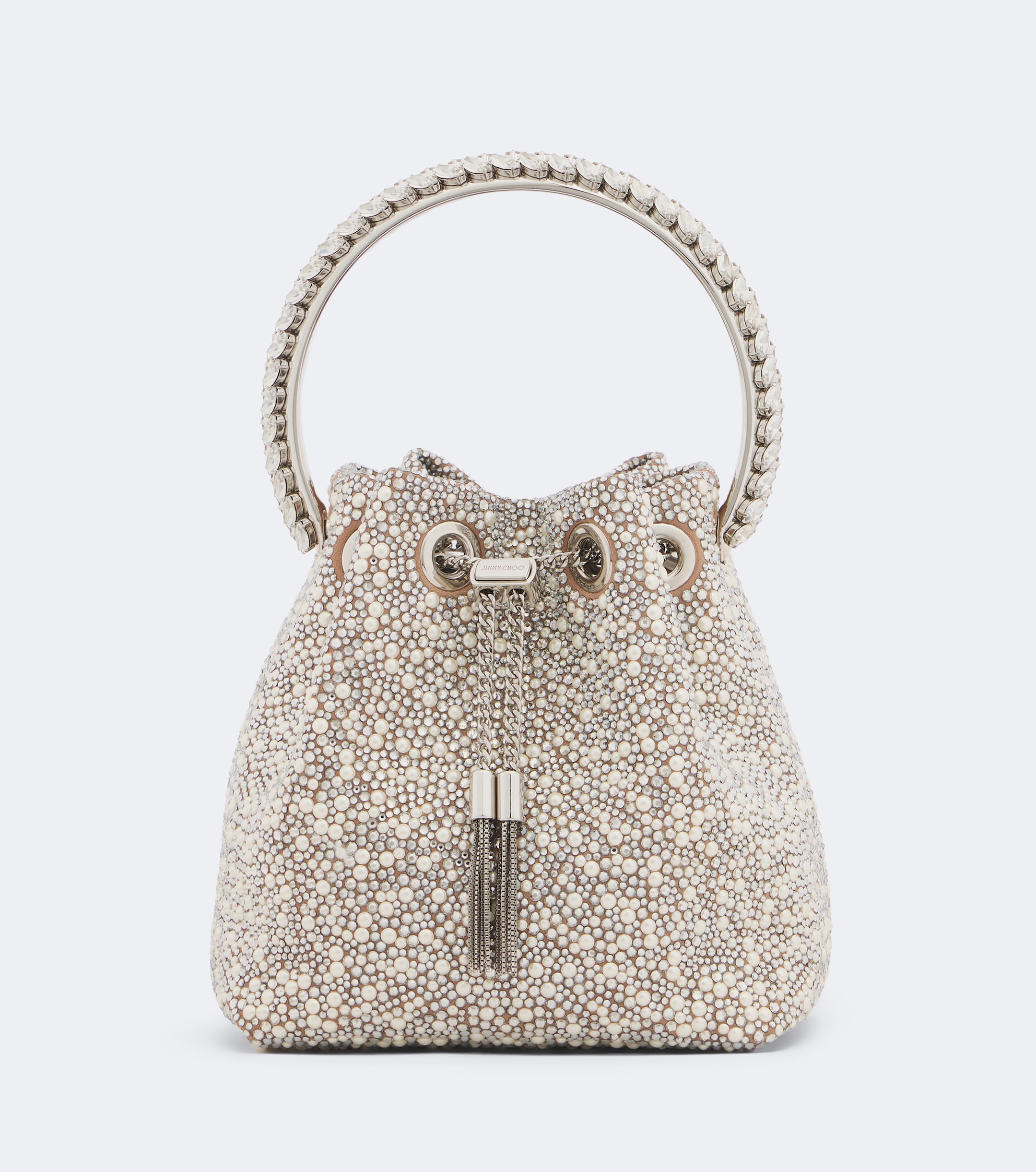 JIMMY CHOO Jimmy Choo Bon Bon embellished bucket bag