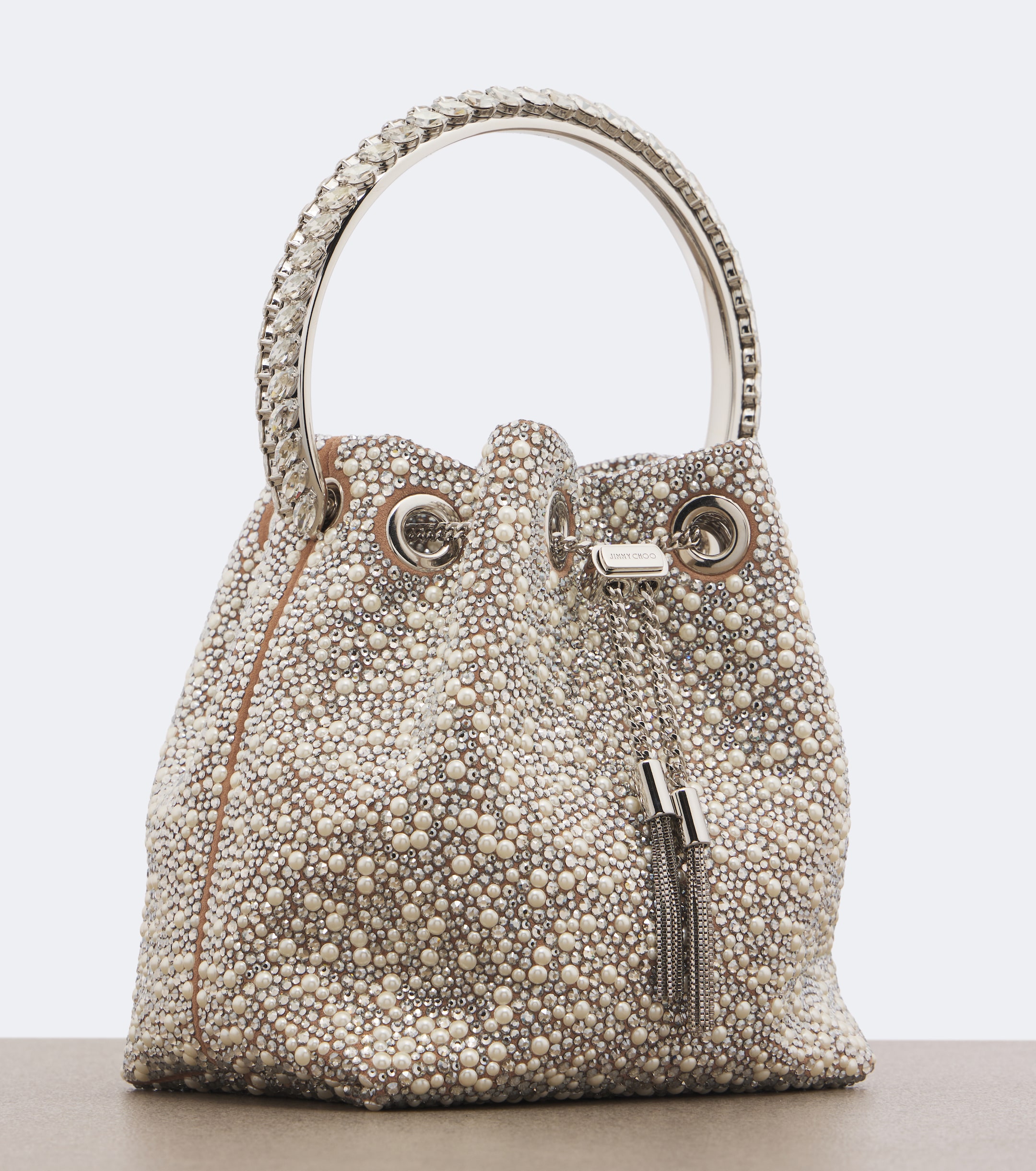 JIMMY CHOO Jimmy Choo Bon Bon embellished bucket bag
