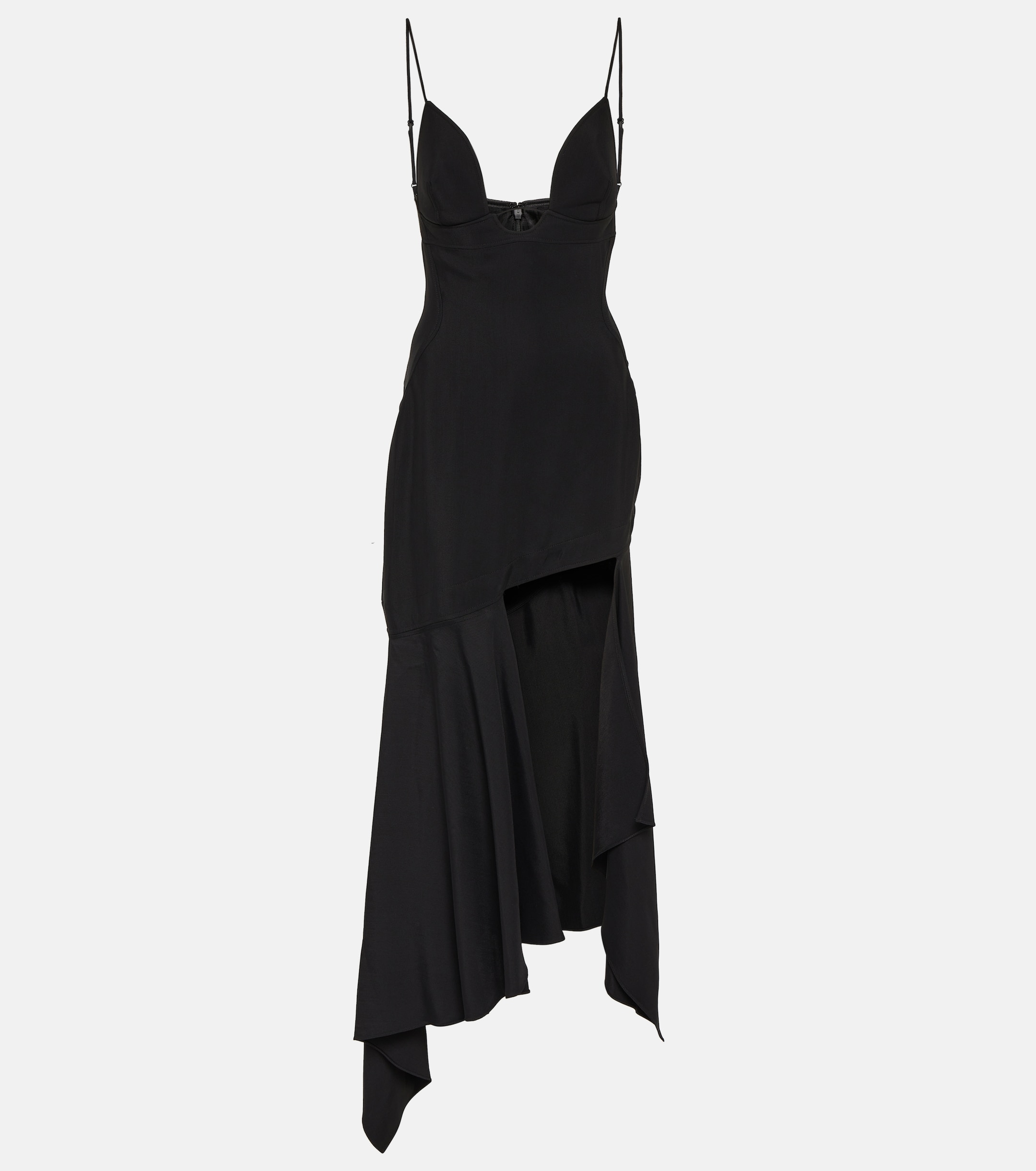 Mugler Paneled midi dress