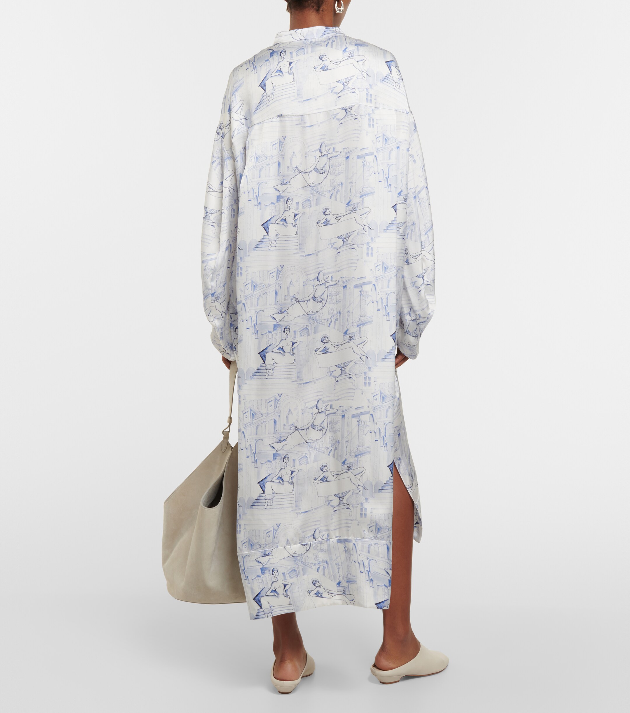 KHAITE Brom printed midi dress