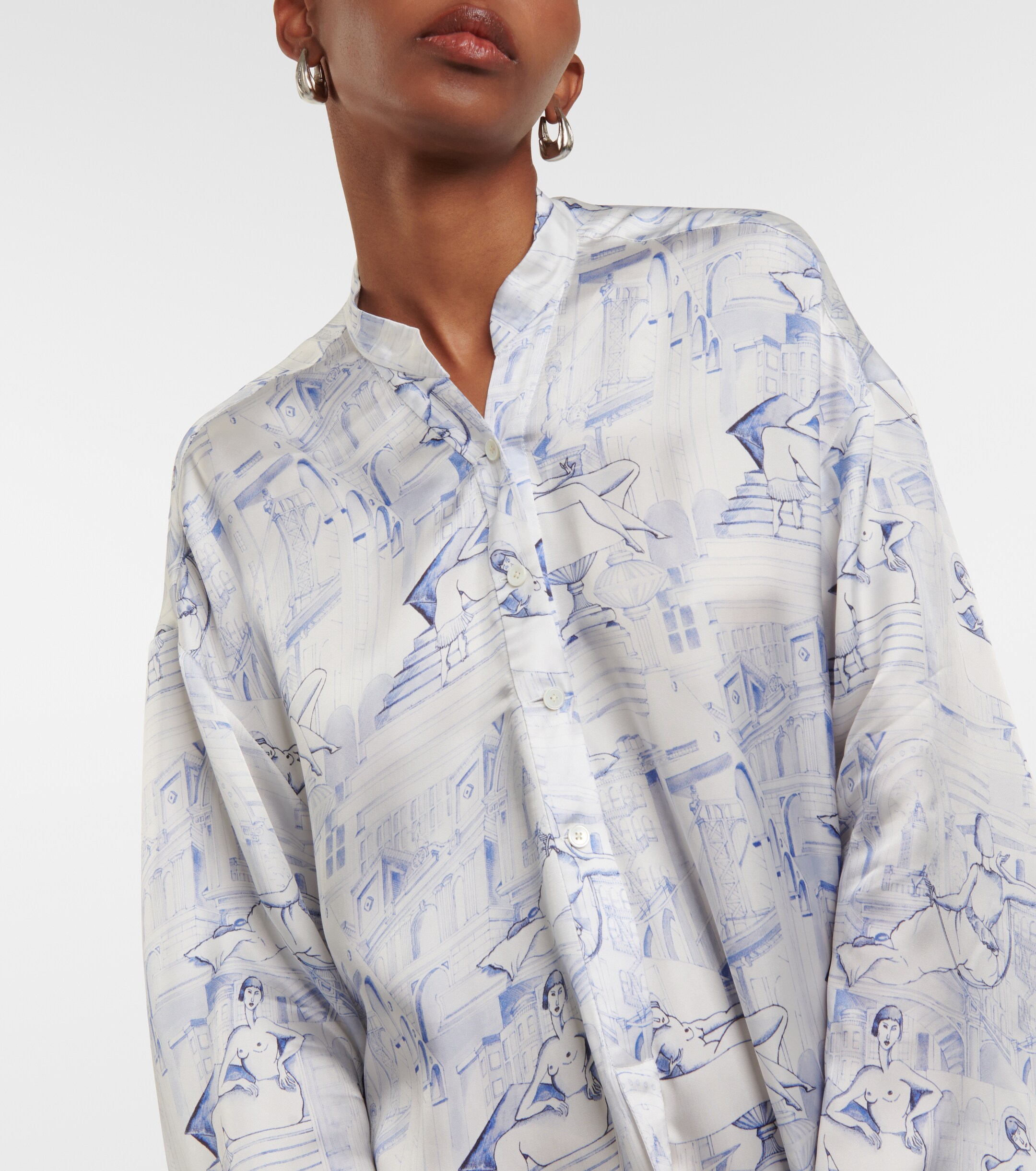 KHAITE Brom printed midi dress