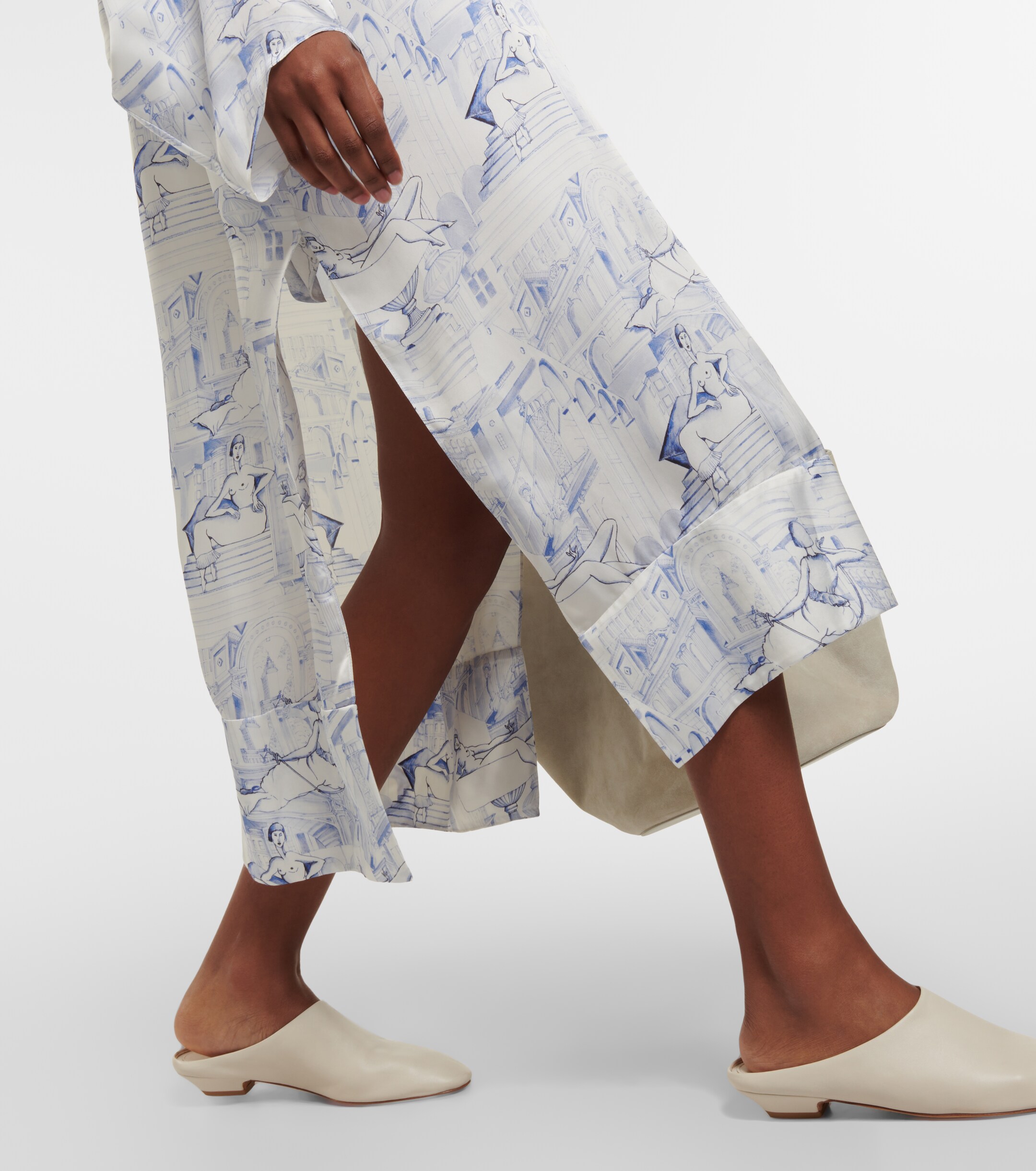 KHAITE Brom printed midi dress