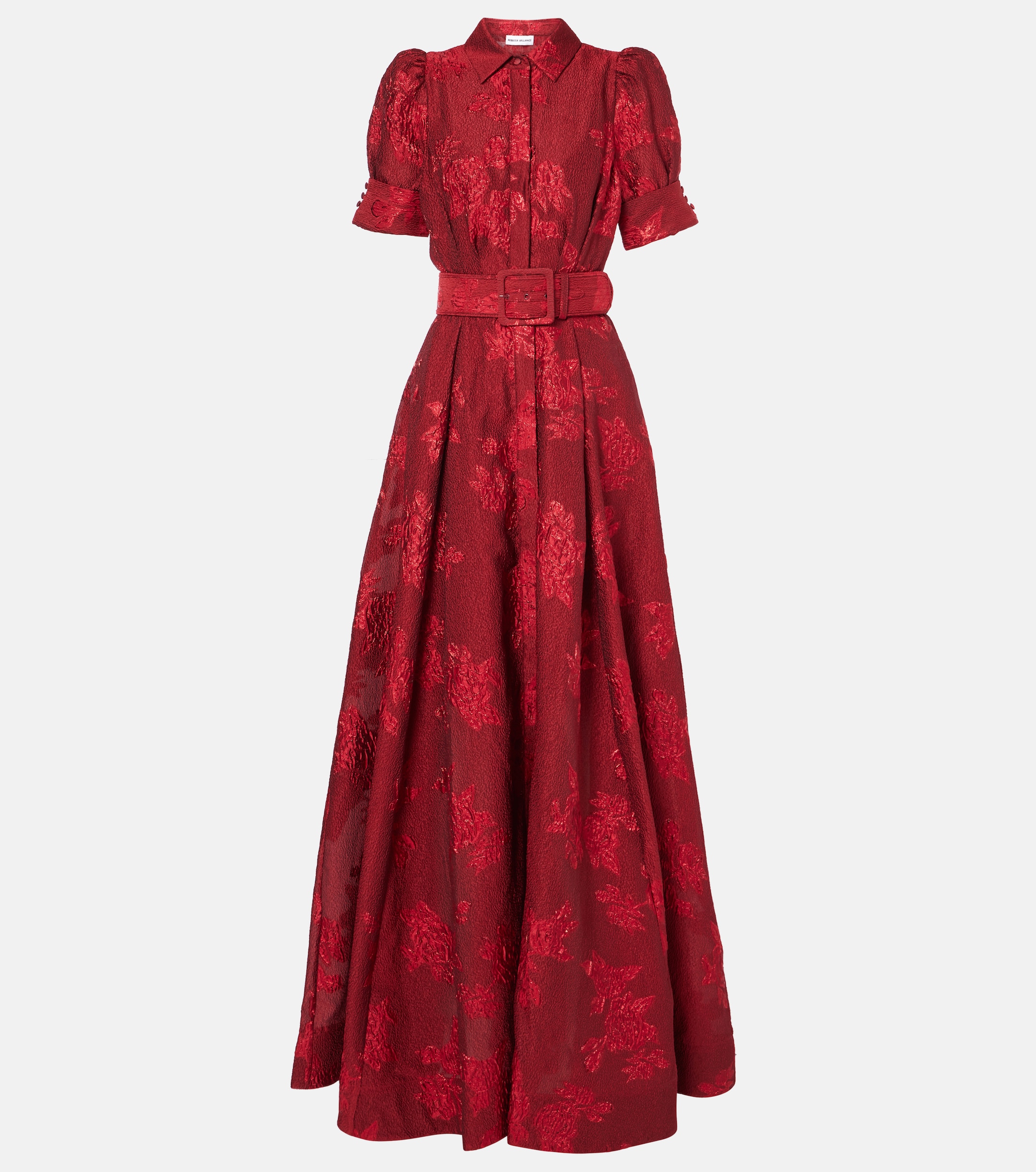 Rebecca Vallance Henrietta belted brocade gown