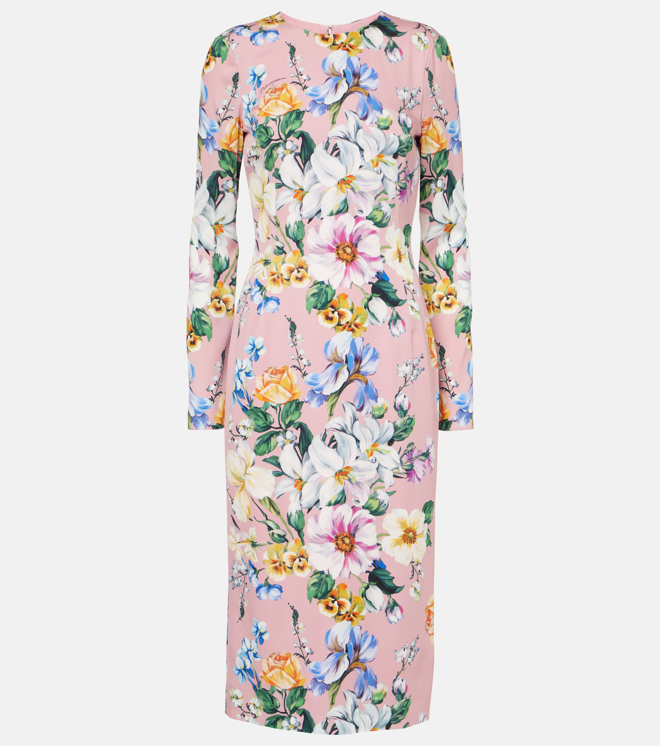 Dolce&Gabbana Floral silk-blend midi dress thumbnail
