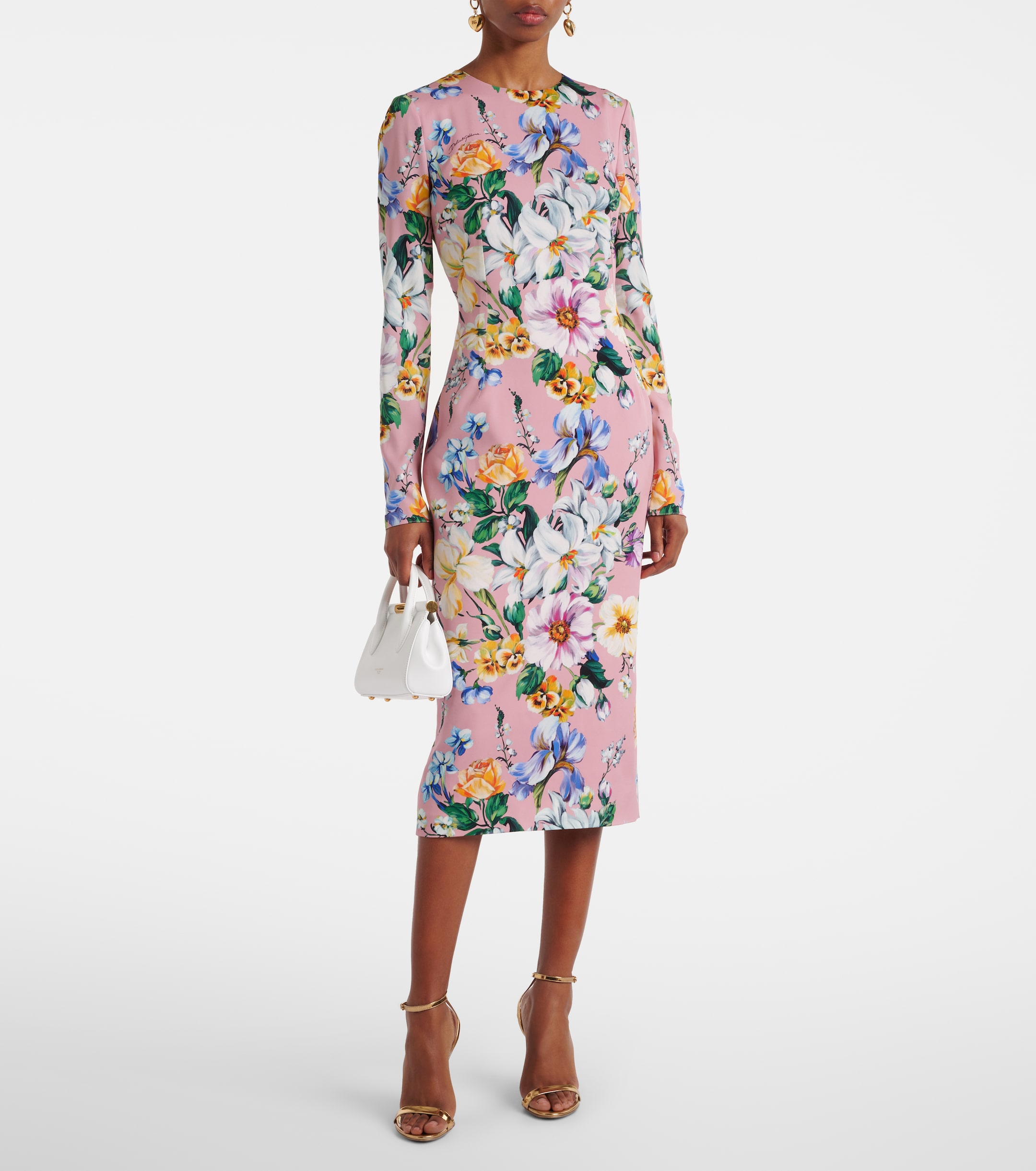 Dolce&Gabbana Floral silk-blend midi dress