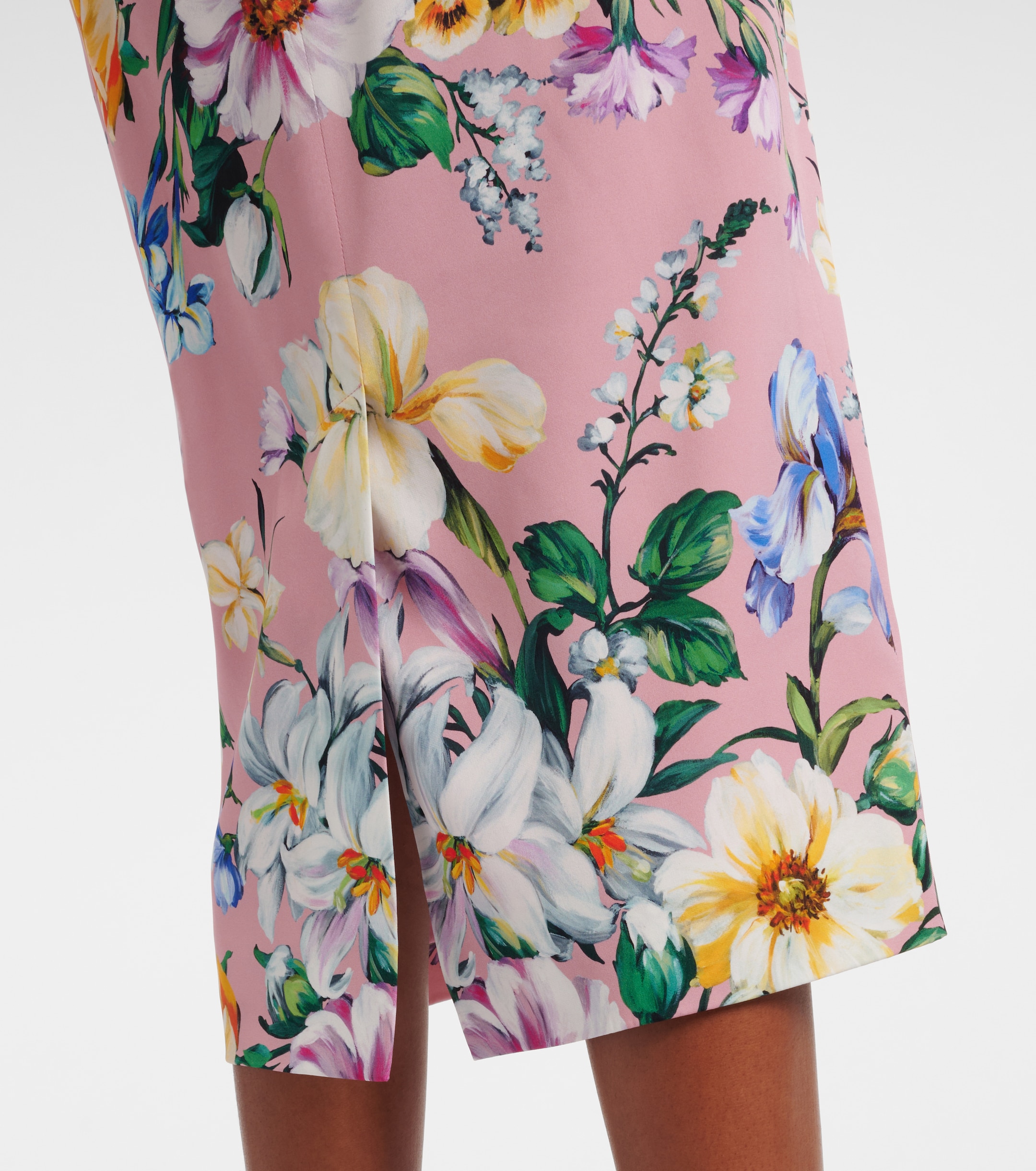 Dolce&Gabbana Floral silk-blend midi dress thumbnail