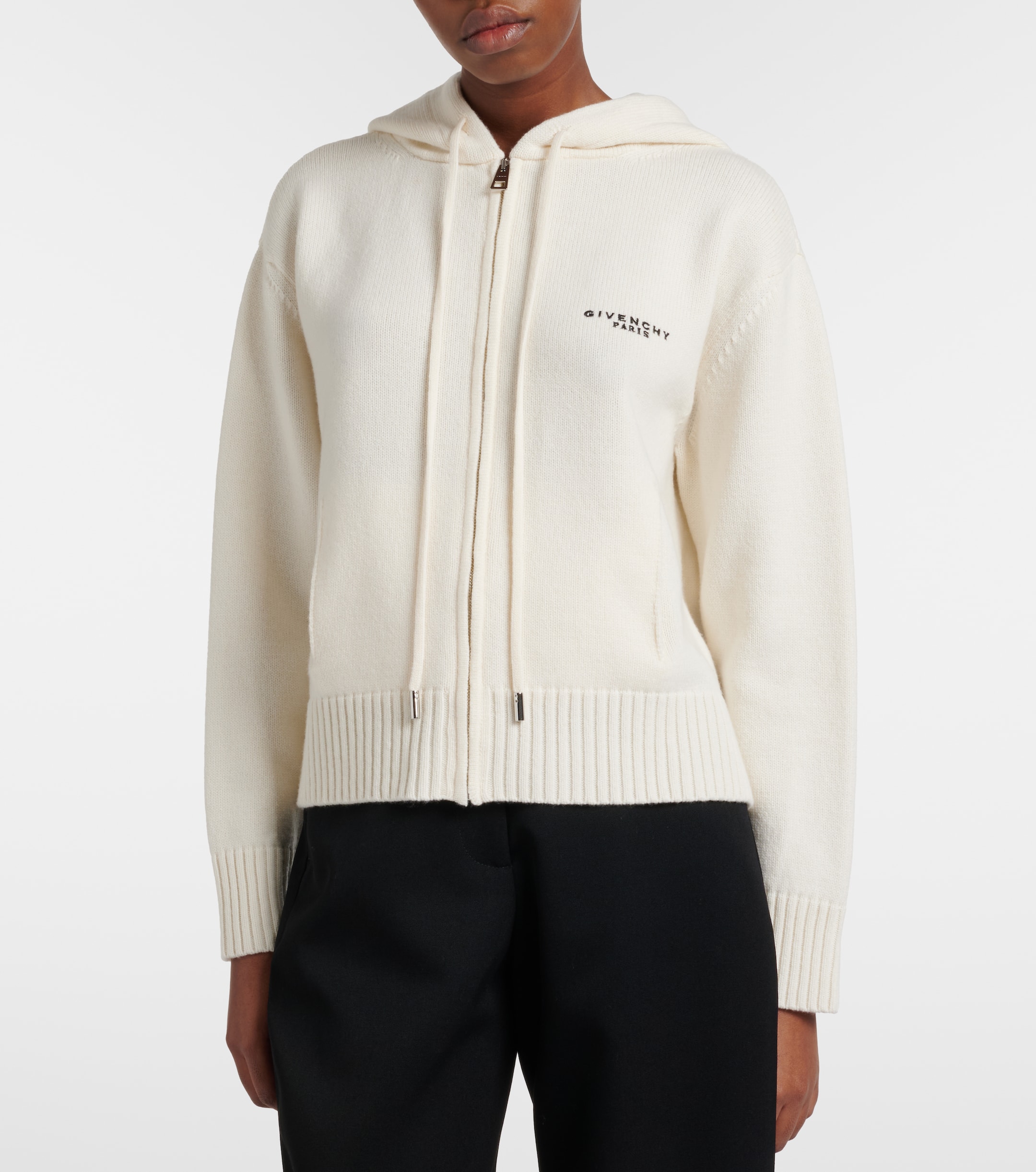 Givenchy - Logo hooded wool and cashmere zip-up cardigan | Plush