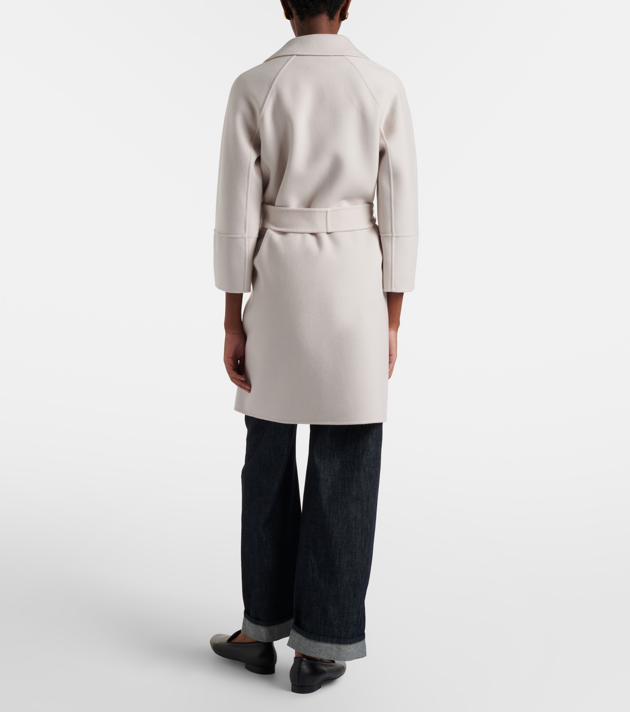 S Max Mara Arona virgin wool wrap coat thumbnail