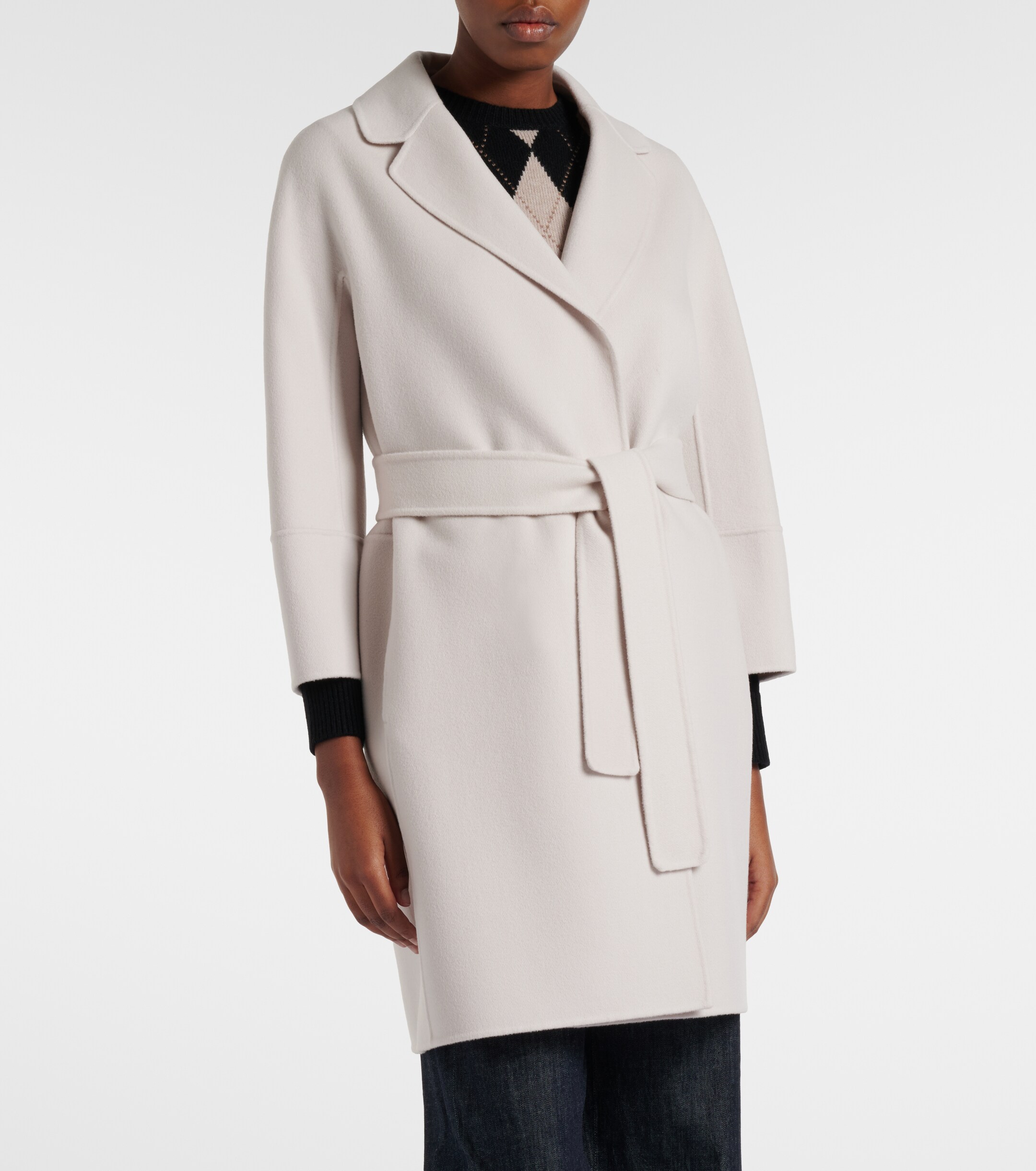 S Max Mara Arona virgin wool wrap coat thumbnail