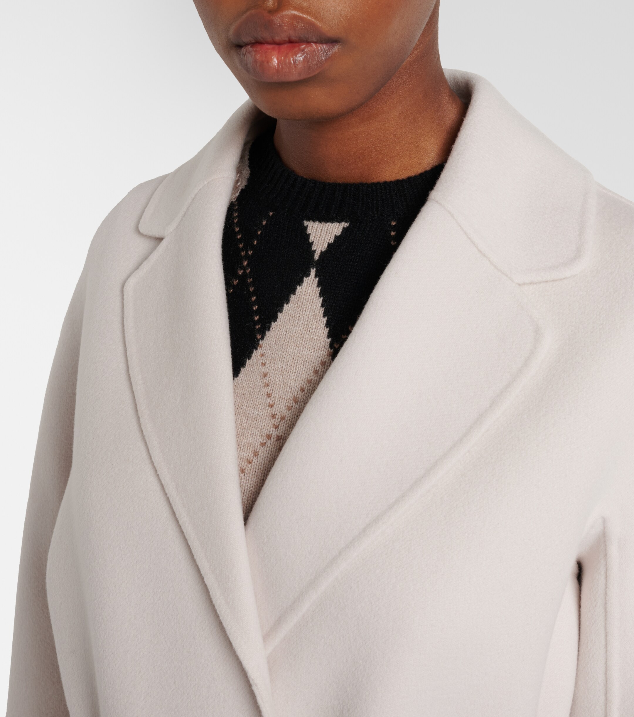 S Max Mara Arona virgin wool wrap coat thumbnail