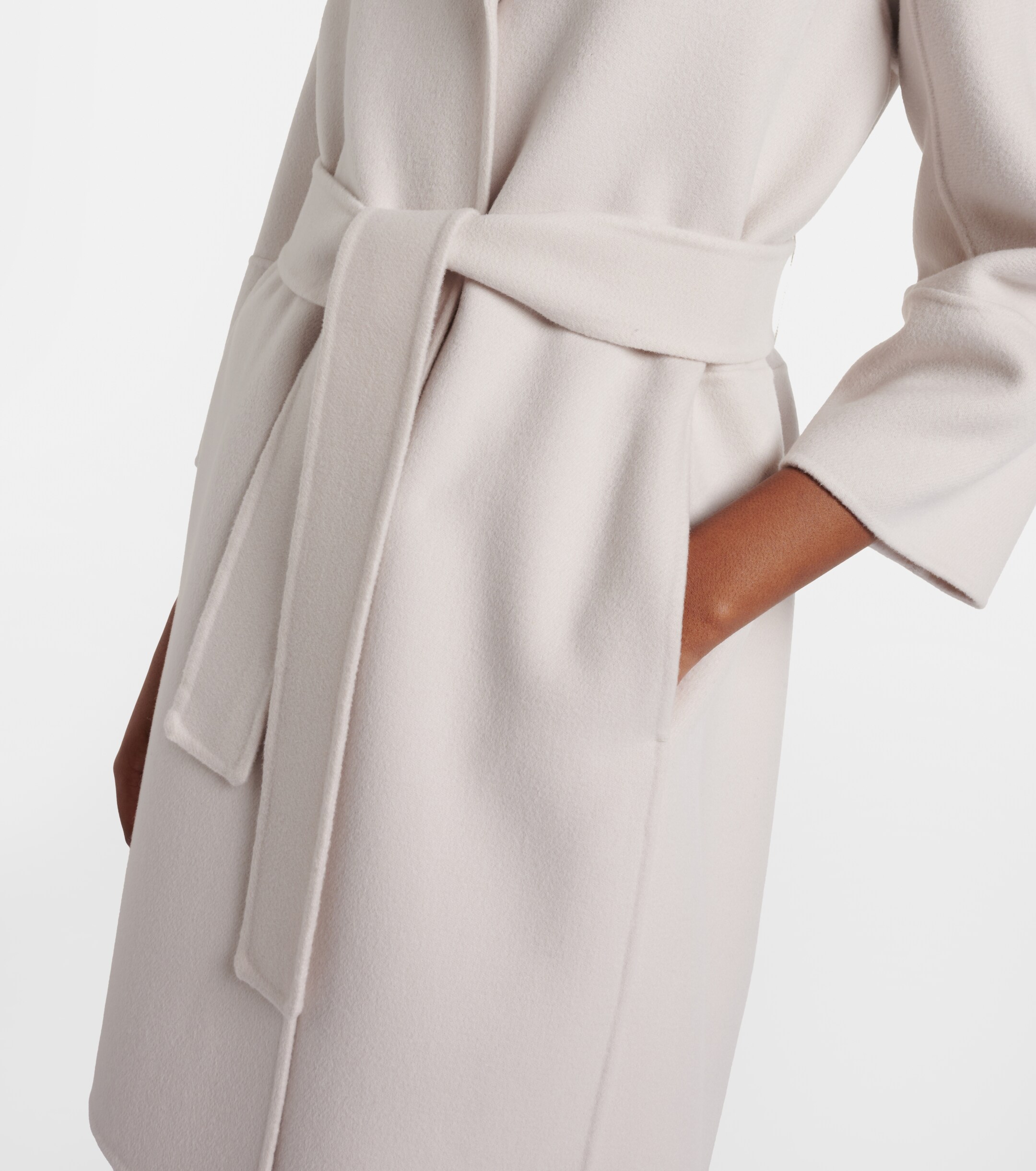 S Max Mara Arona virgin wool wrap coat thumbnail