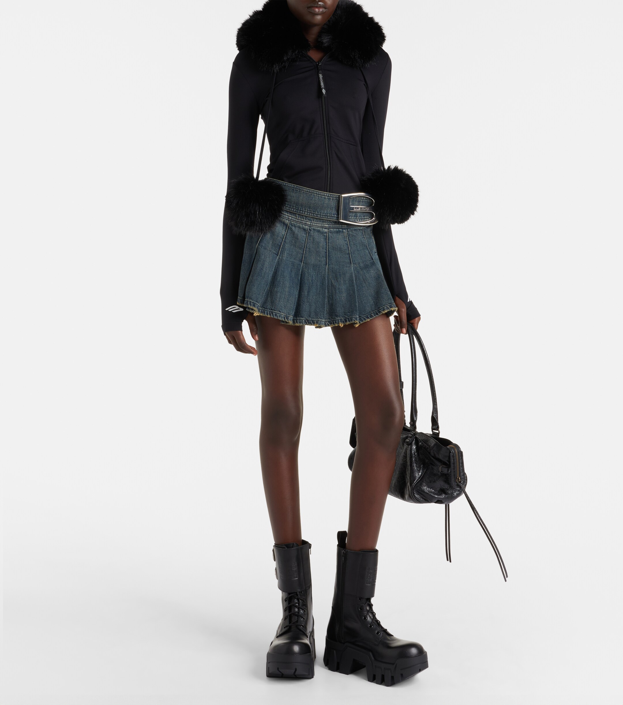 Balenciaga Bulldozer 25 leather platform combat boots