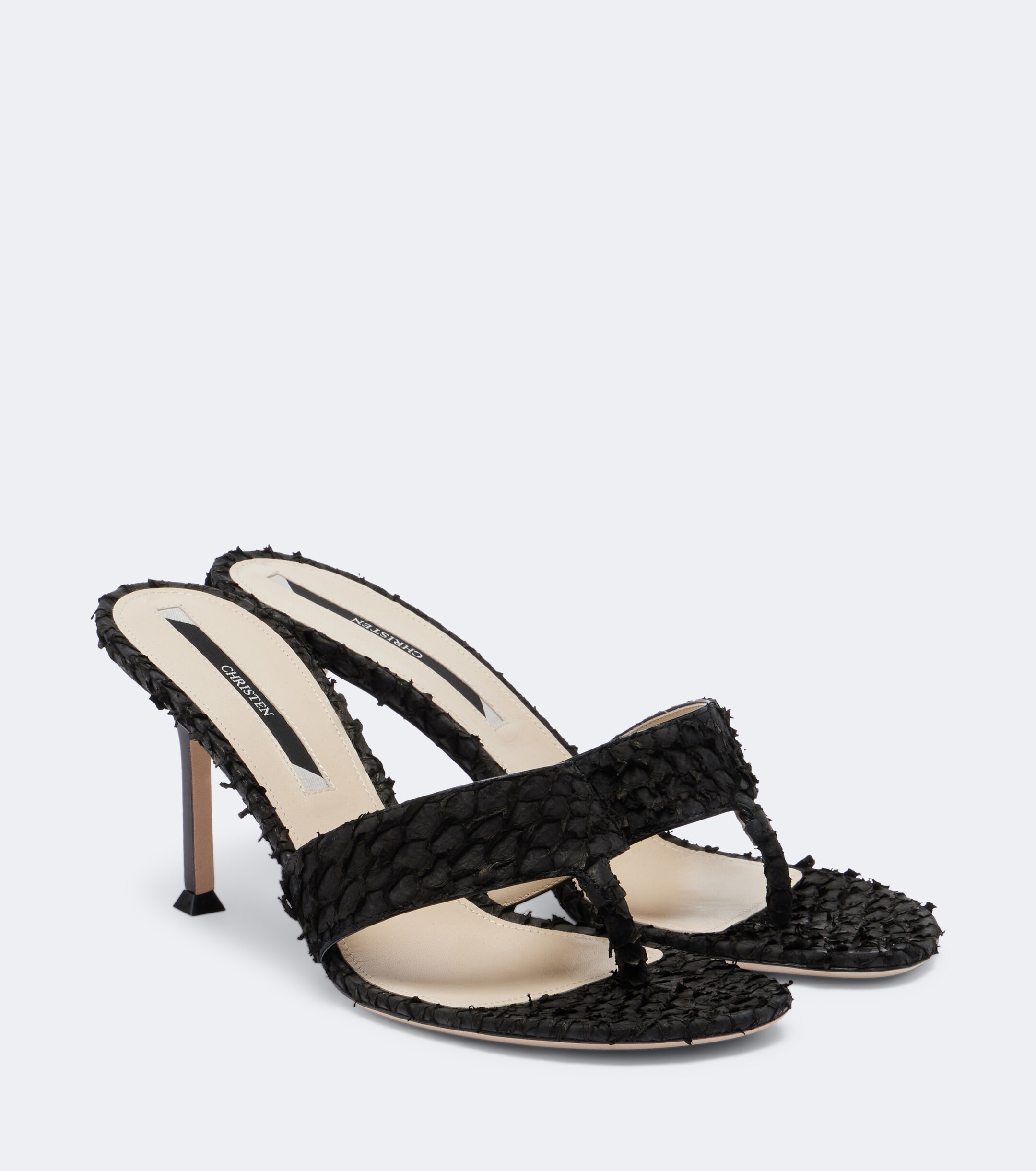 Christen Christen Helix leather thong sandals