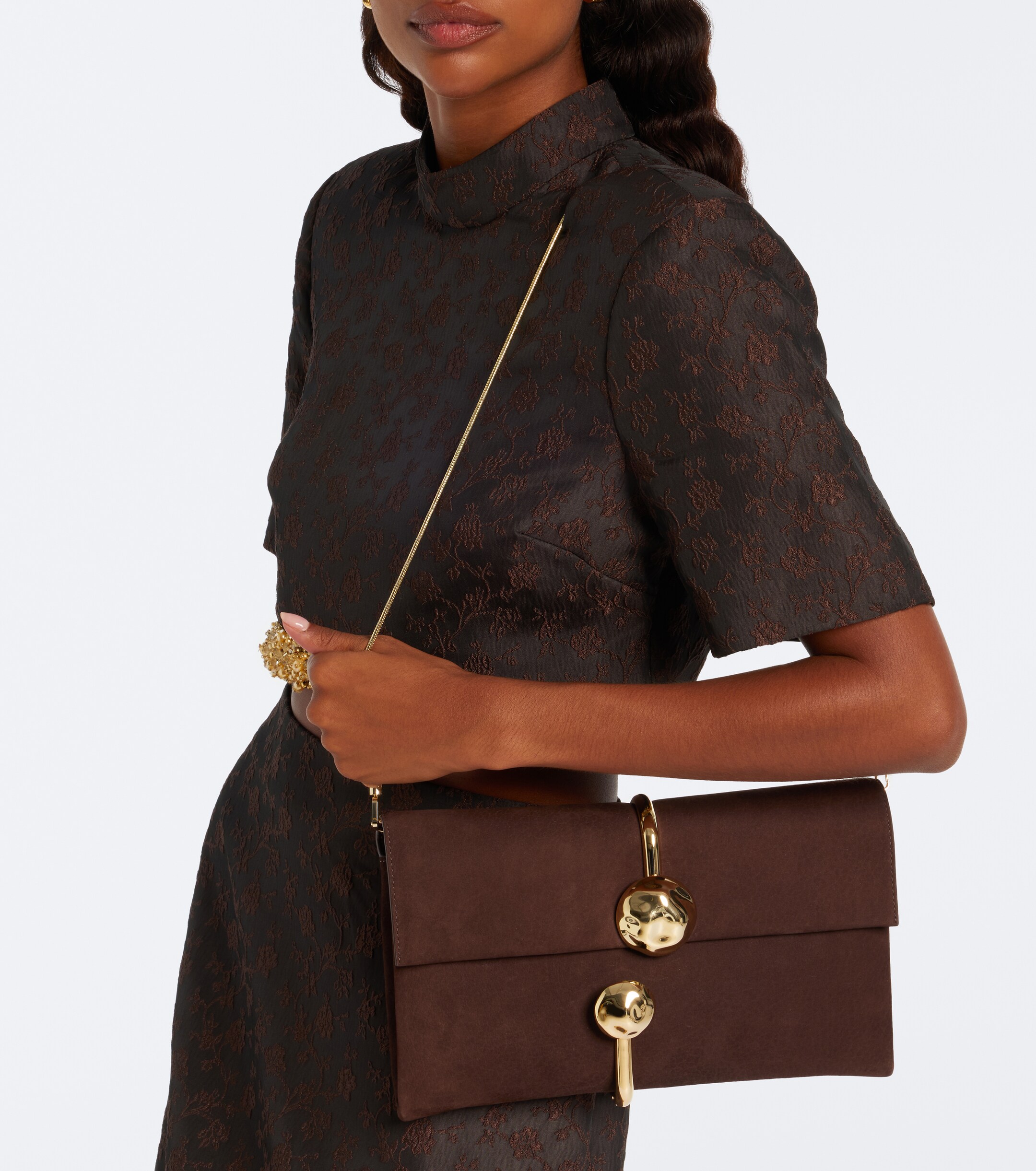 SIMKHAI Simkhai Amaya leather clutch