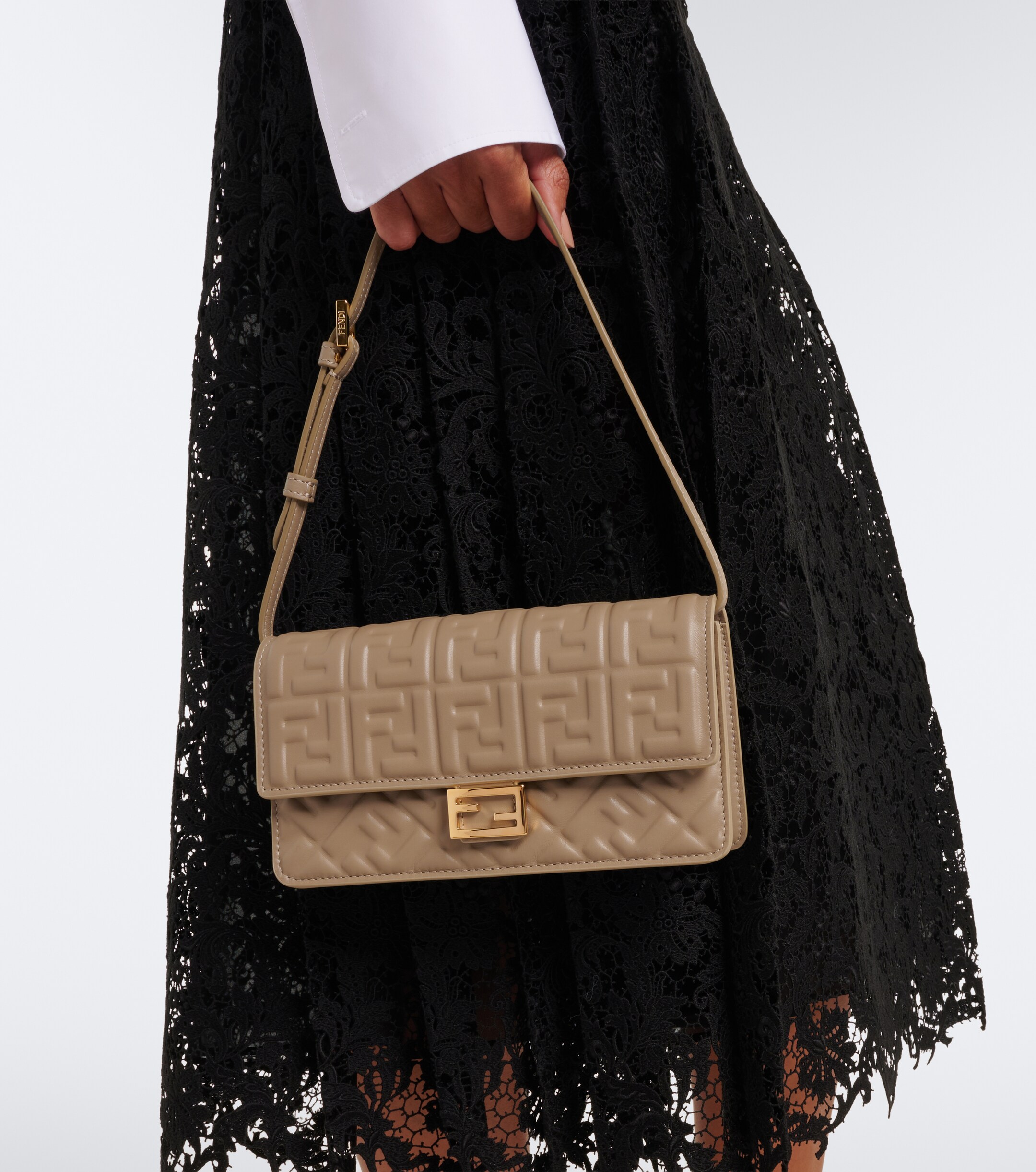 Fendi Fendi Tube FF leather wallet on chain