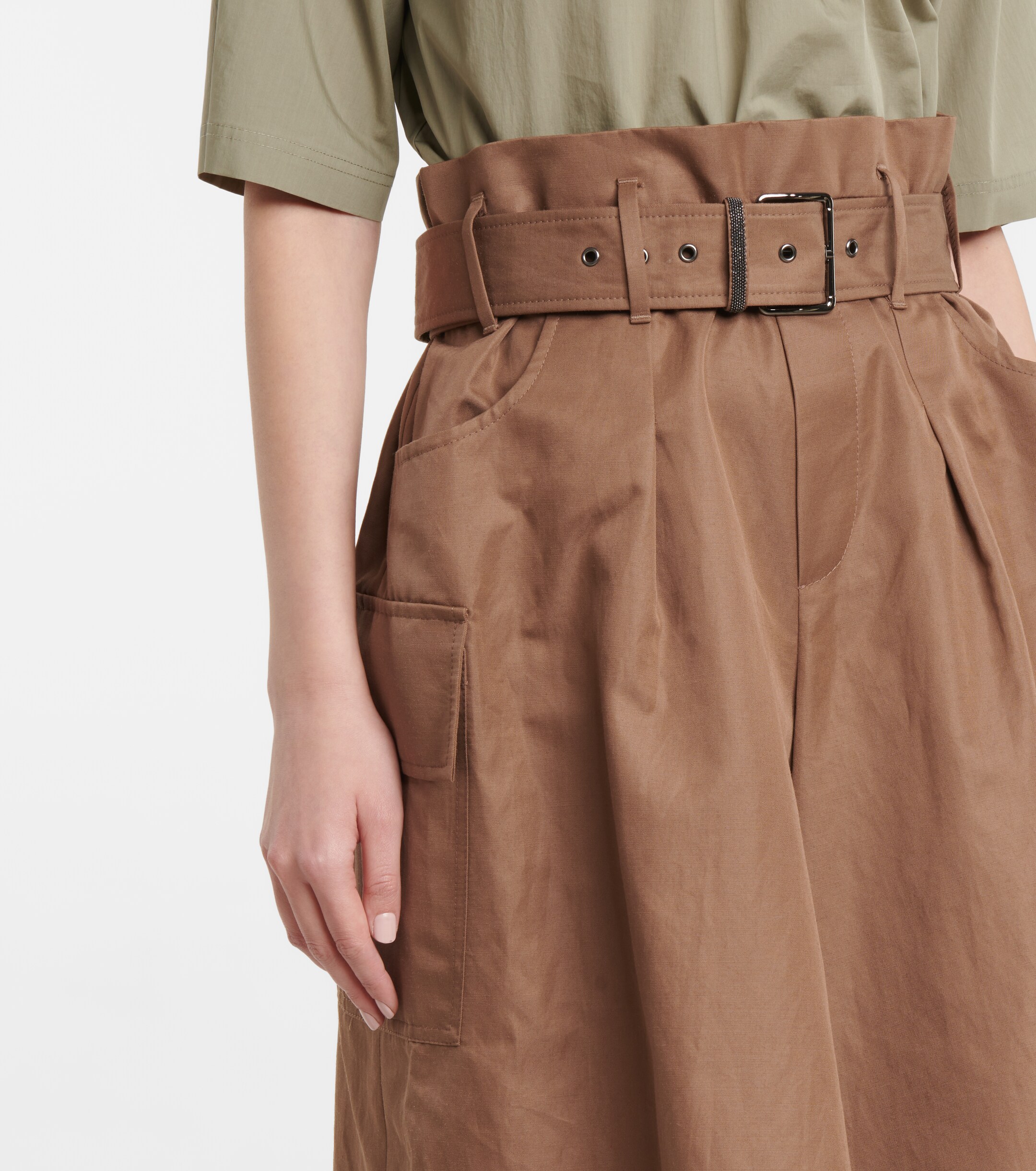 Brunello Cucinelli Cotton and ramie culottes