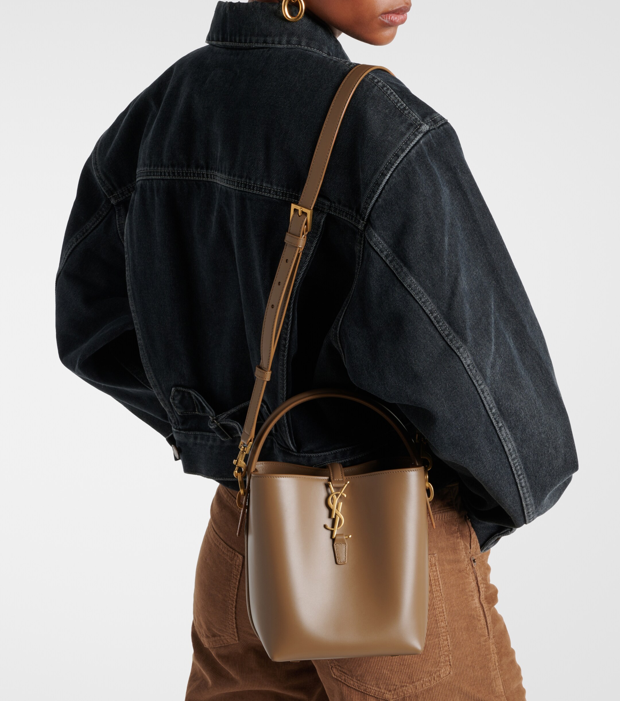 Saint Laurent Le 37 Small leather bucket bag