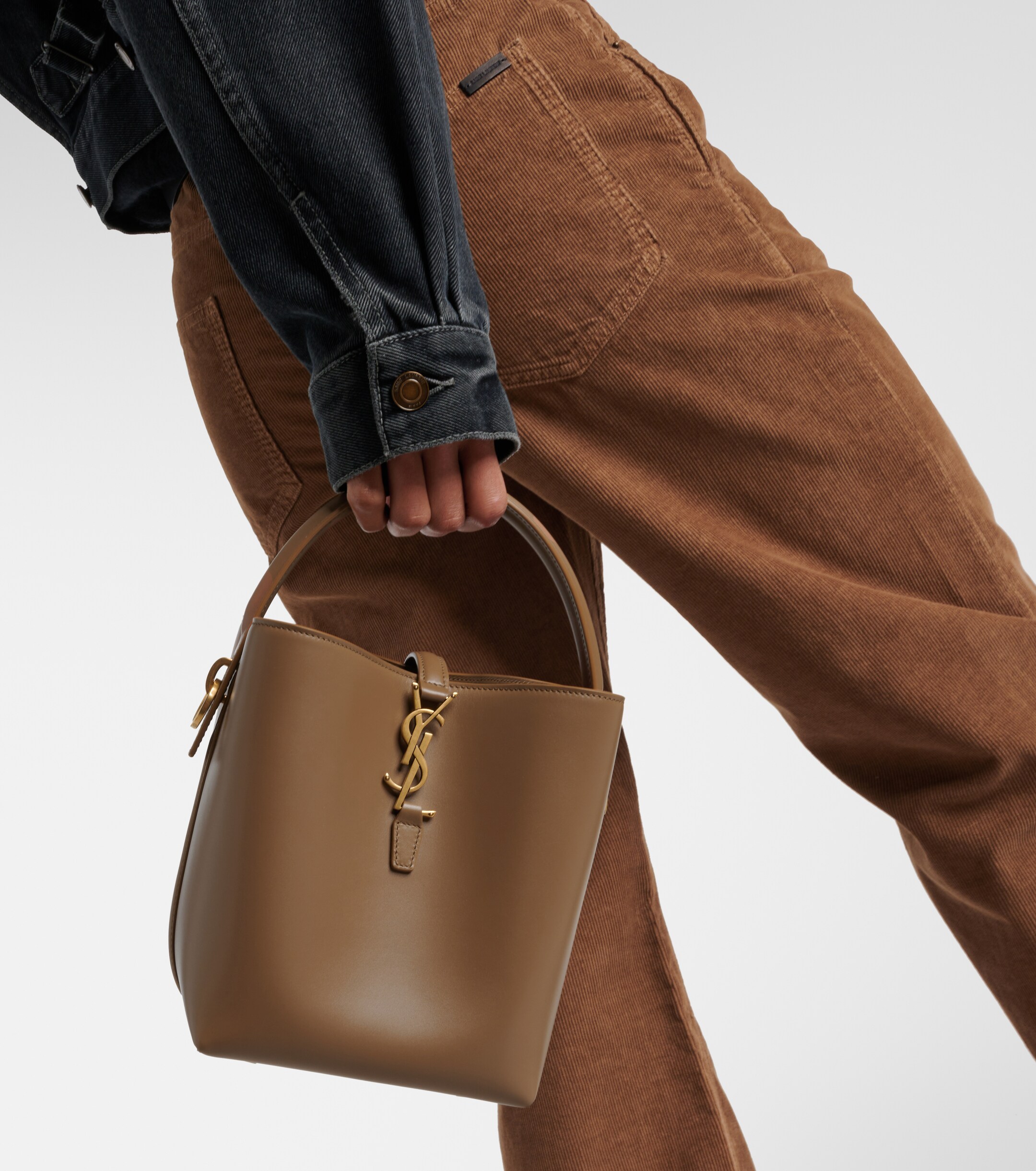 Saint Laurent Le 37 Small leather bucket bag