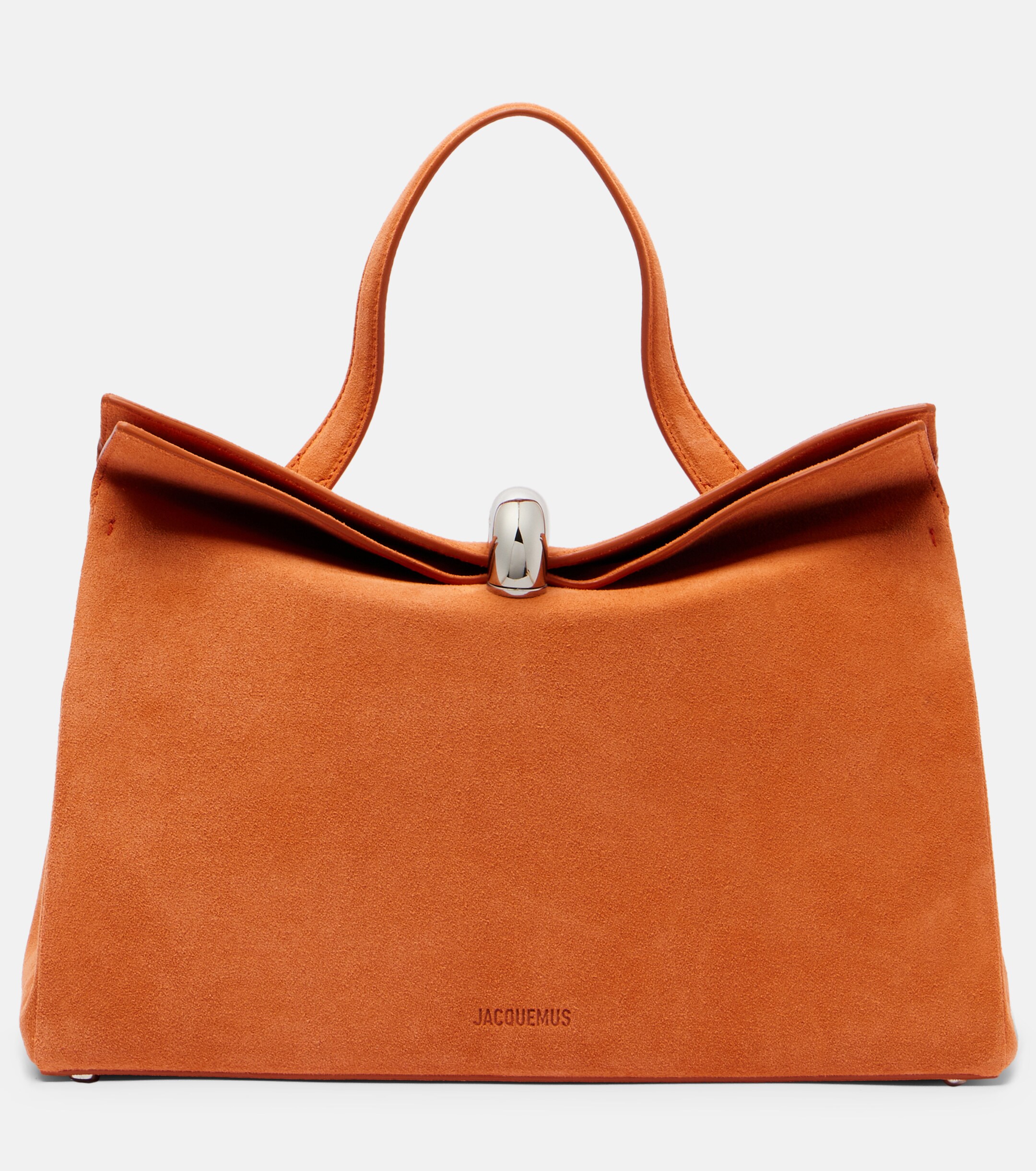 Jacquemus Valérie Medium suede top-handle bag