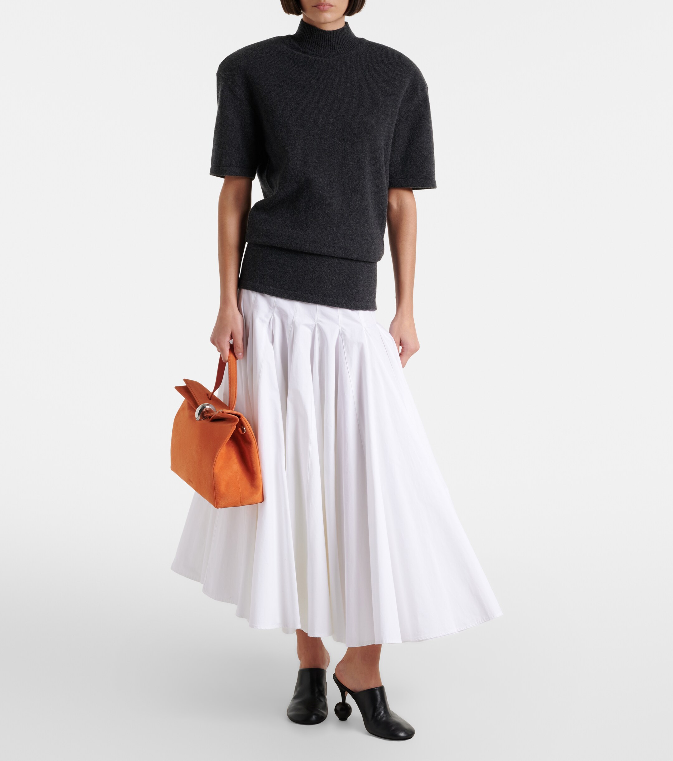 Jacquemus Valérie Medium suede top-handle bag