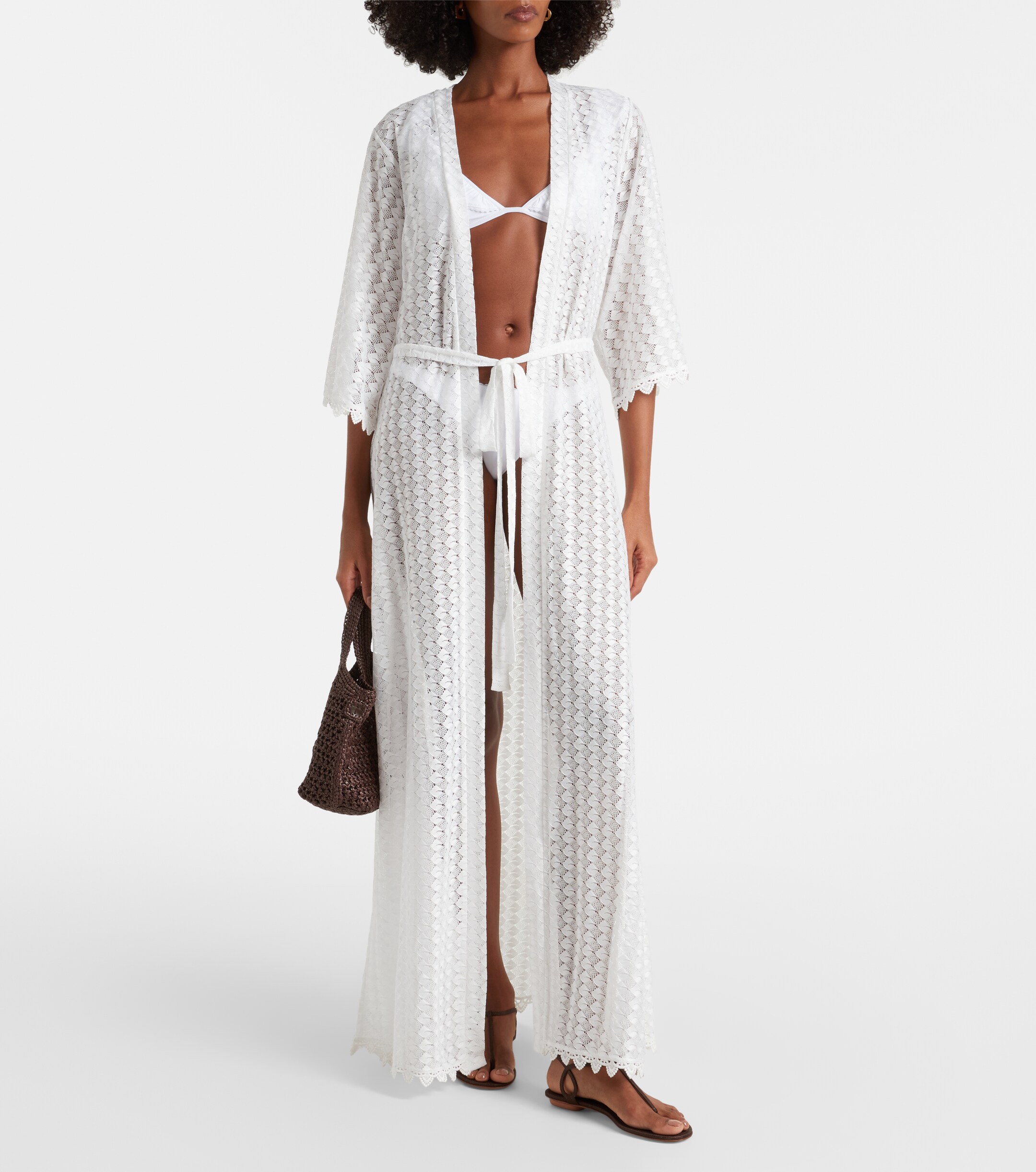 Melissa Odabash Melissa Odabash Tali scalloped sheer kaftan