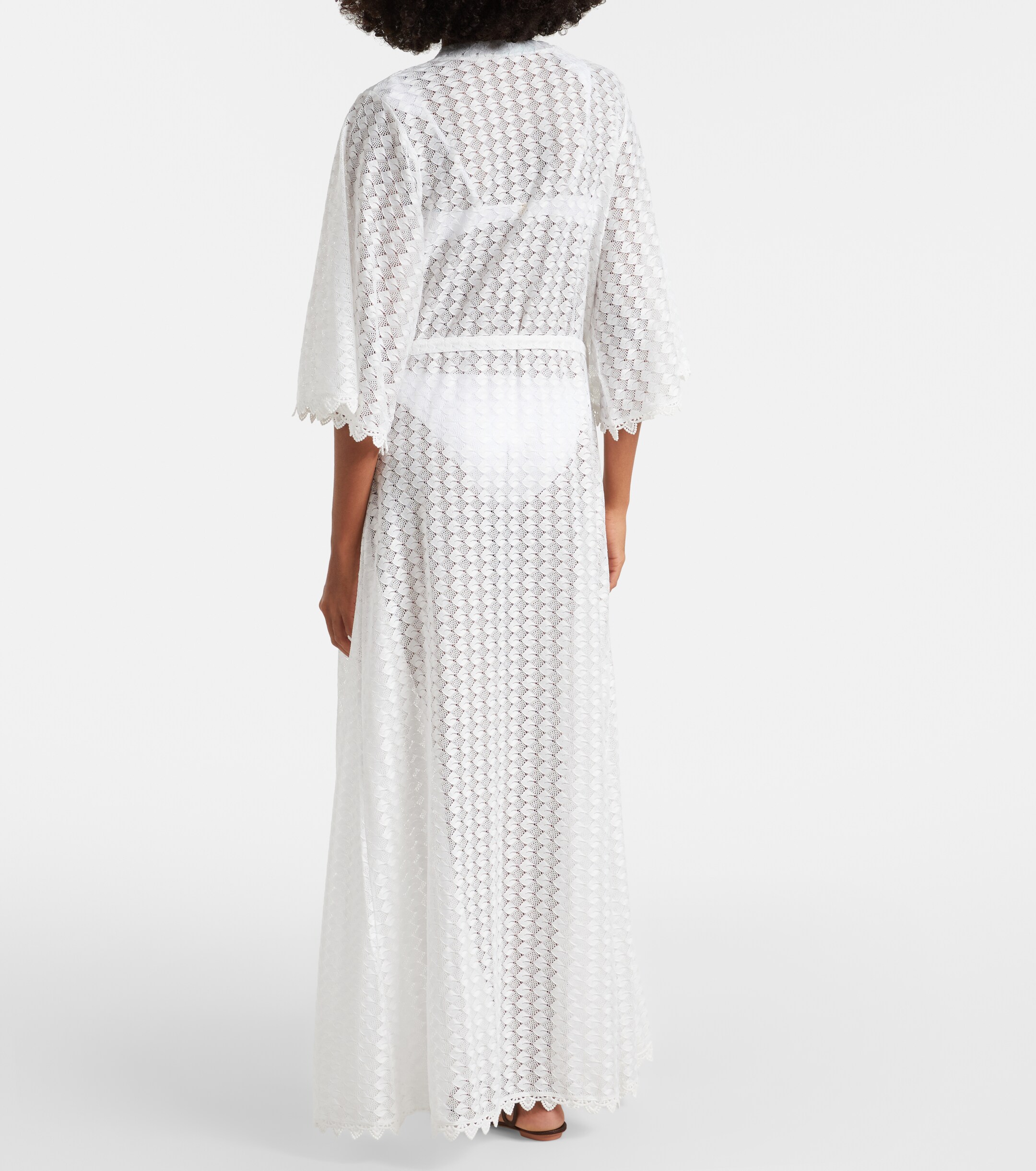 Melissa Odabash Melissa Odabash Tali scalloped sheer kaftan